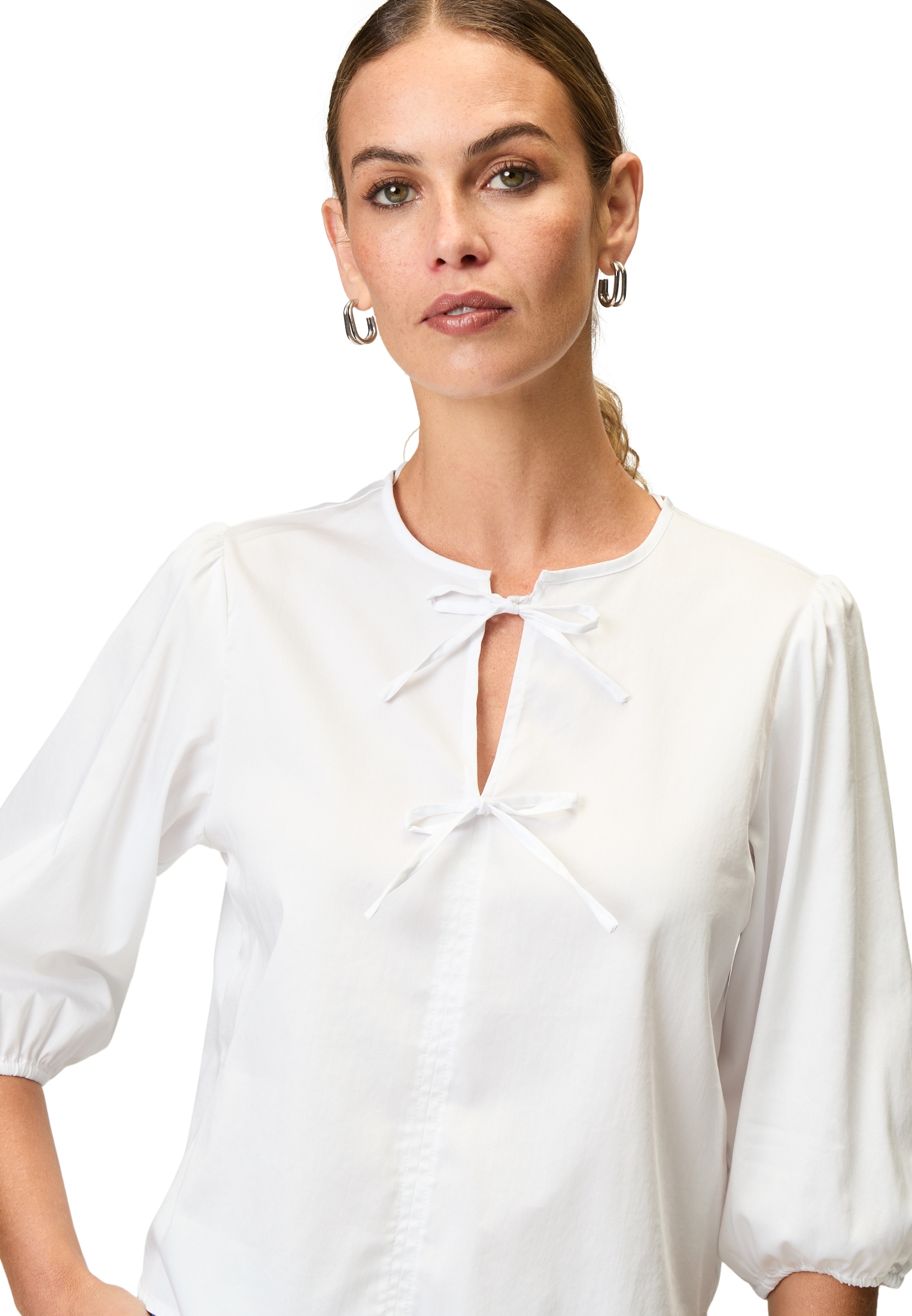 Zero Klassische Bluse »Bluse mit Schleifen«