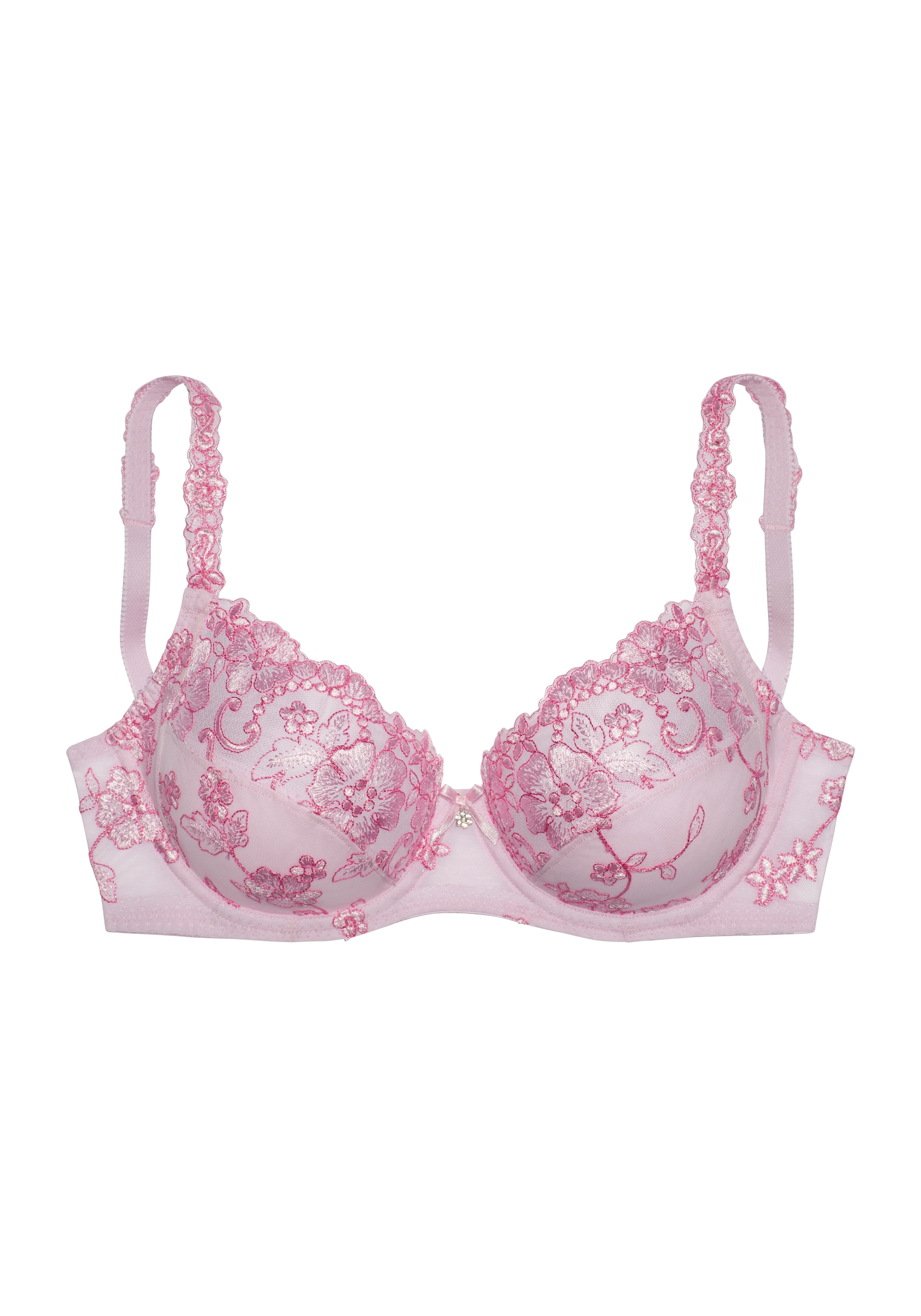 LASCANA Bügel-BH »Wanda«, mit Stickerei Spitze in floraler Optik, Dessous