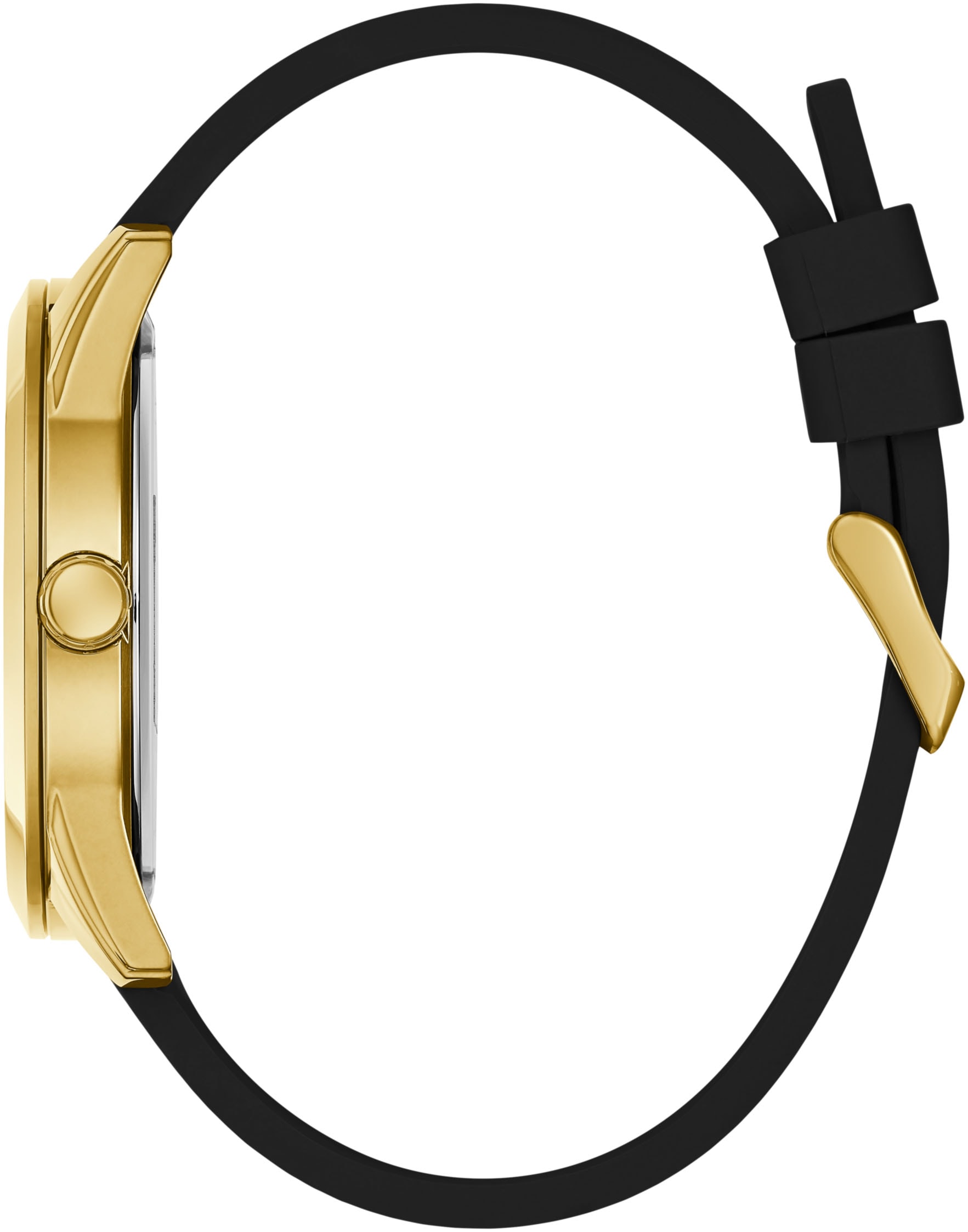 Guess Quarzuhr »ELLIOT« Armbanduhr, Herrenuhr, Silikonarmband, analog