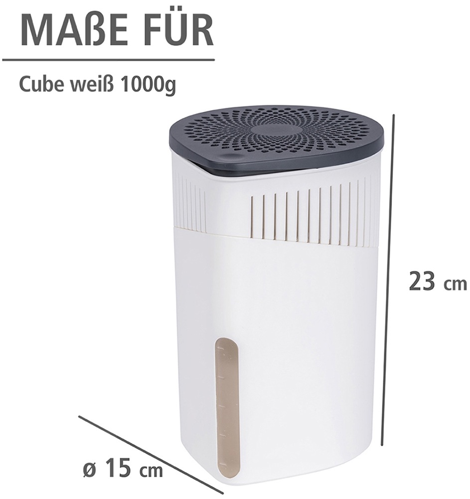 WENKO Luftentfeuchter »Modell Drop«, für 80 m³ Räume, Tank 1,6 l, mit 2 x 1000 g Entfeuchter-Blöcken