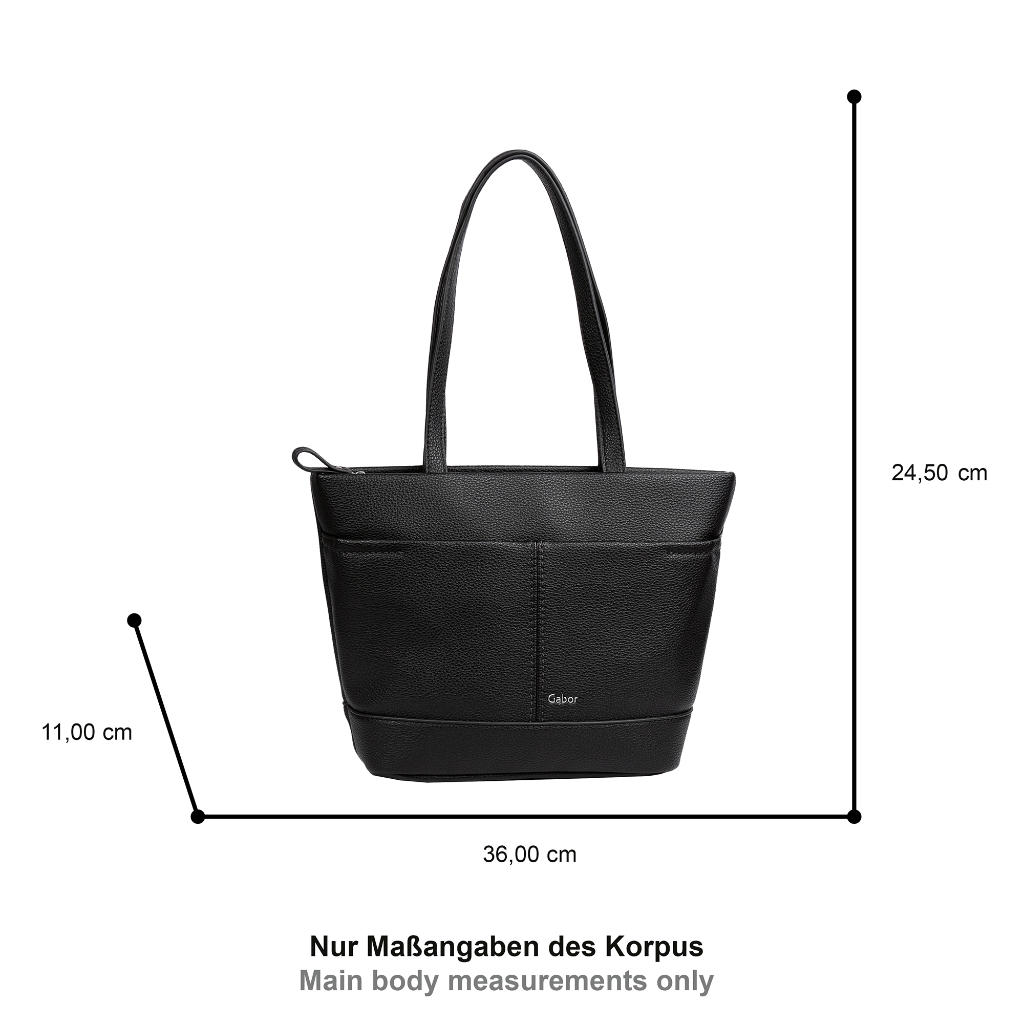 Gabor Shopper »Lenea« aus recyceltem Polyurethan mit dekorativen Ziernähten