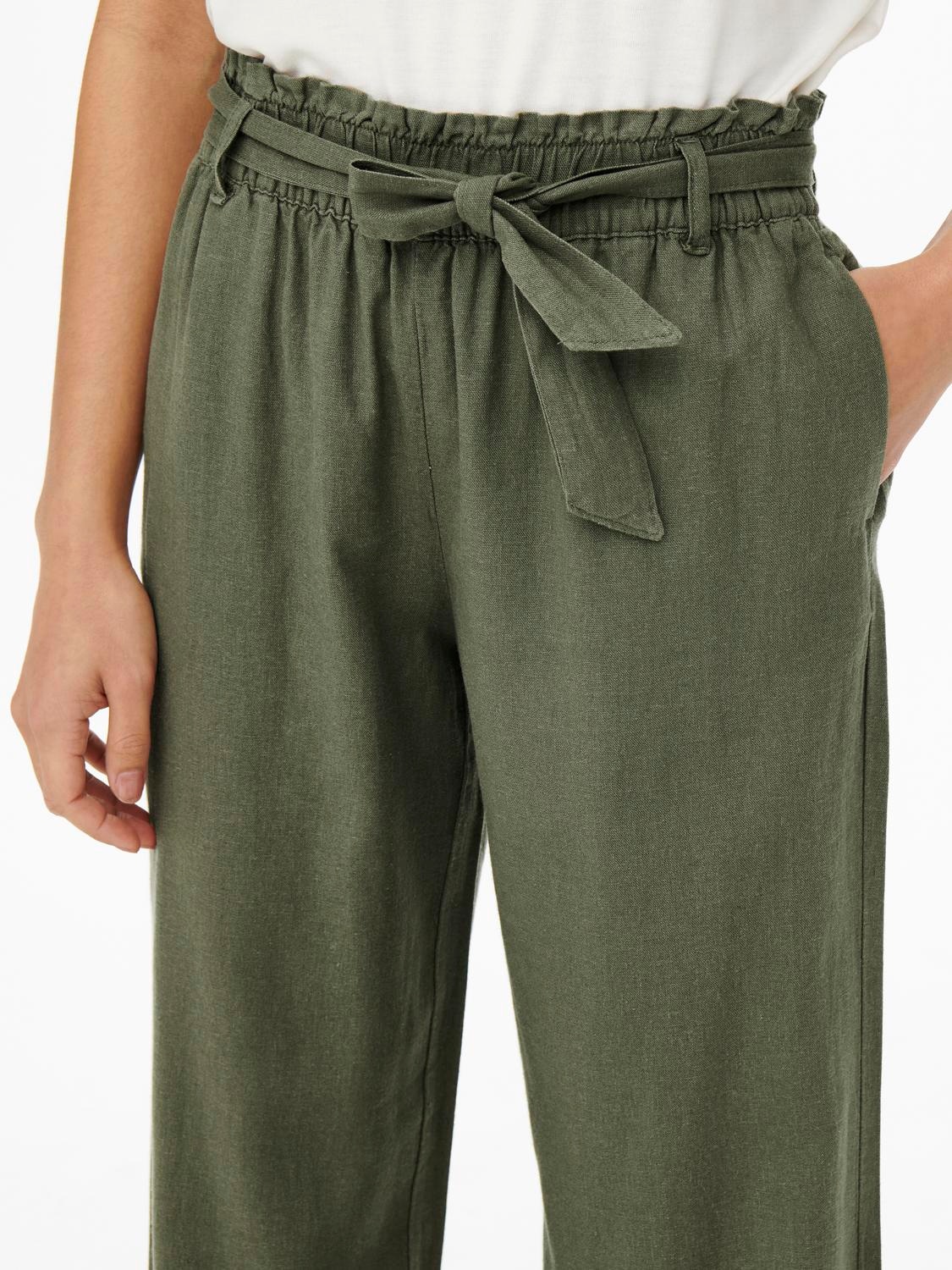 JDY Culotte »JDYSAY MW LINEN BELT PANT WVN NOOS«, Sommerhose