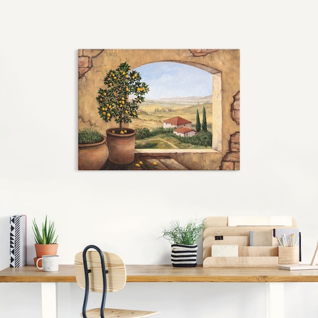 Artland Wandbild »Fenster in der Toskana«, Fensterblick, (1 St.), als  Alubild, Leinwandbild, Wandaufkleber oder Poster in versch. Größen bequem  kaufen