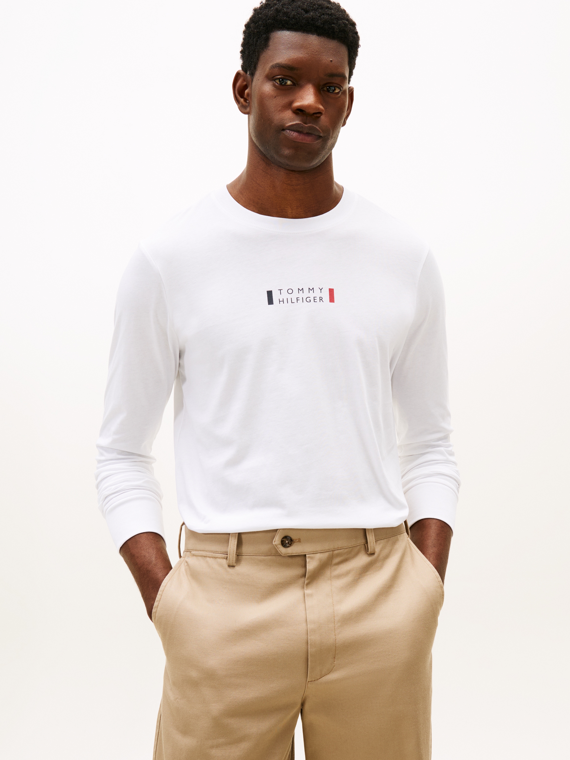 Tommy Hilfiger Longsleeve »BRAND LOVE« Jersey, Rundhals, mit Logo