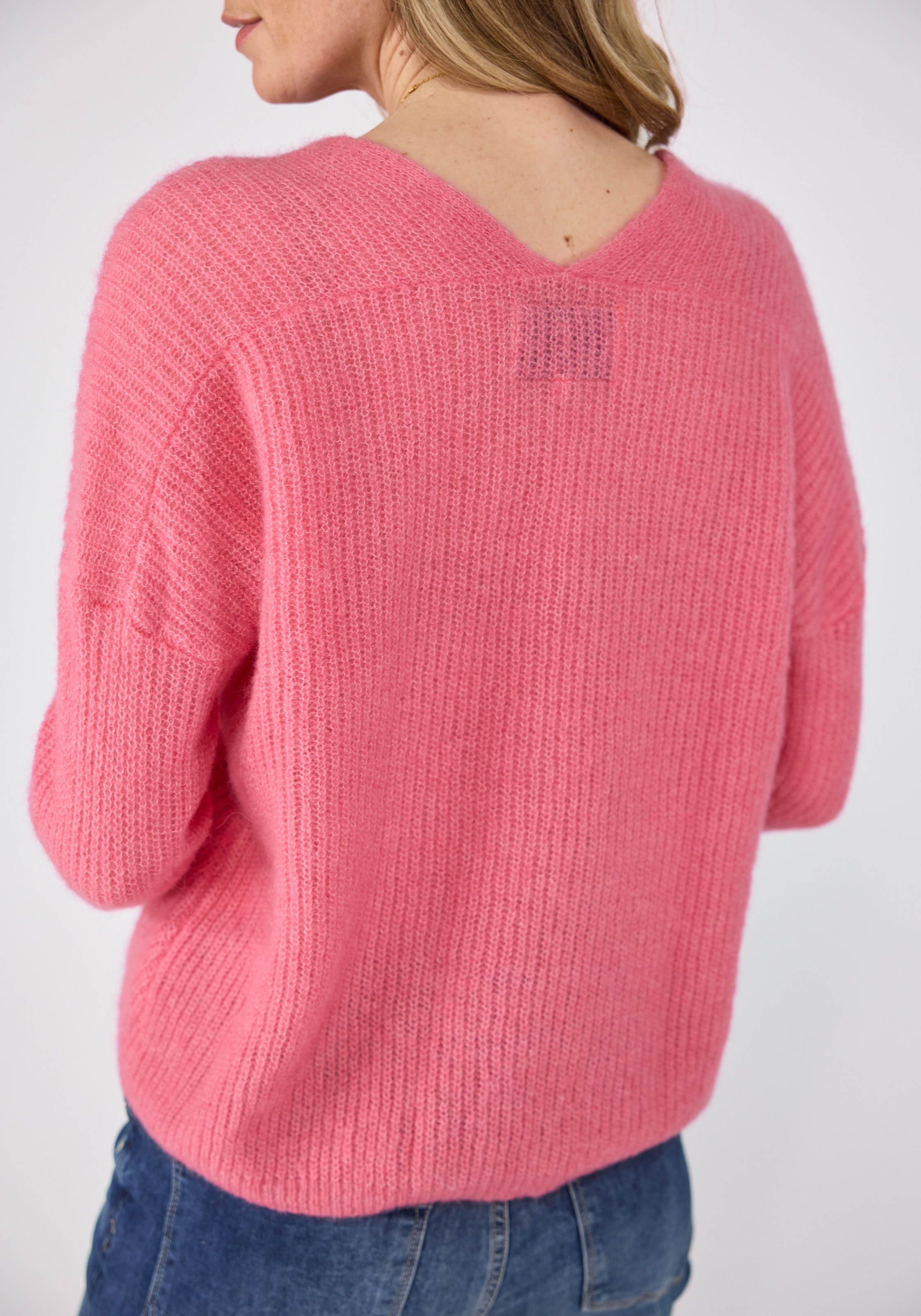 Lieblingsstück V-Ausschnitt-Pullover »AlienaEP«, mit Rippenstrickmuster