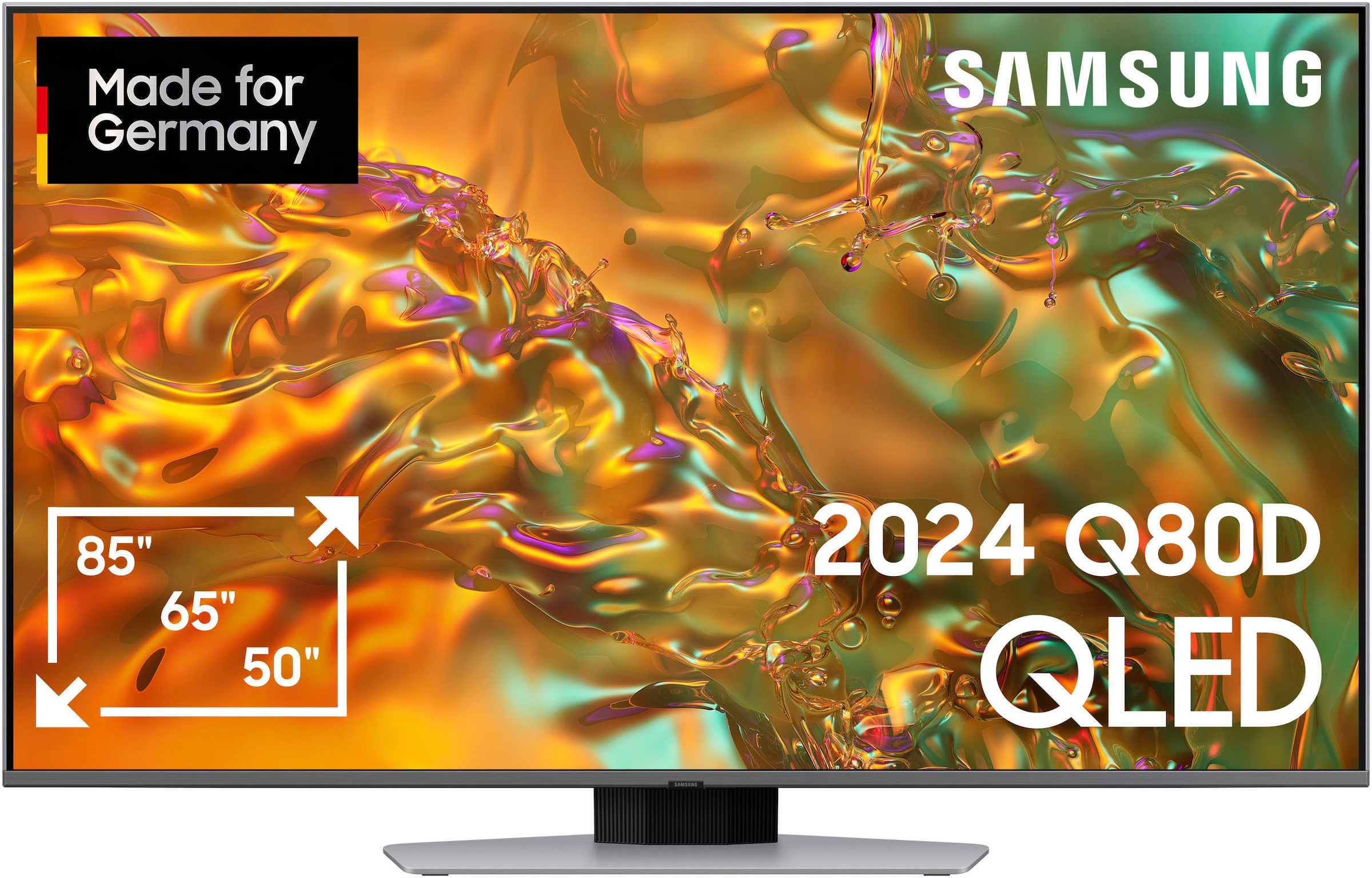 Samsung QLED-Fernseher »GQ50Q80DAT«, 4K Ultra HD, Smart-TV, Neural Quantum 4K AI Gen2 Prozessor, bis zu 120Hz