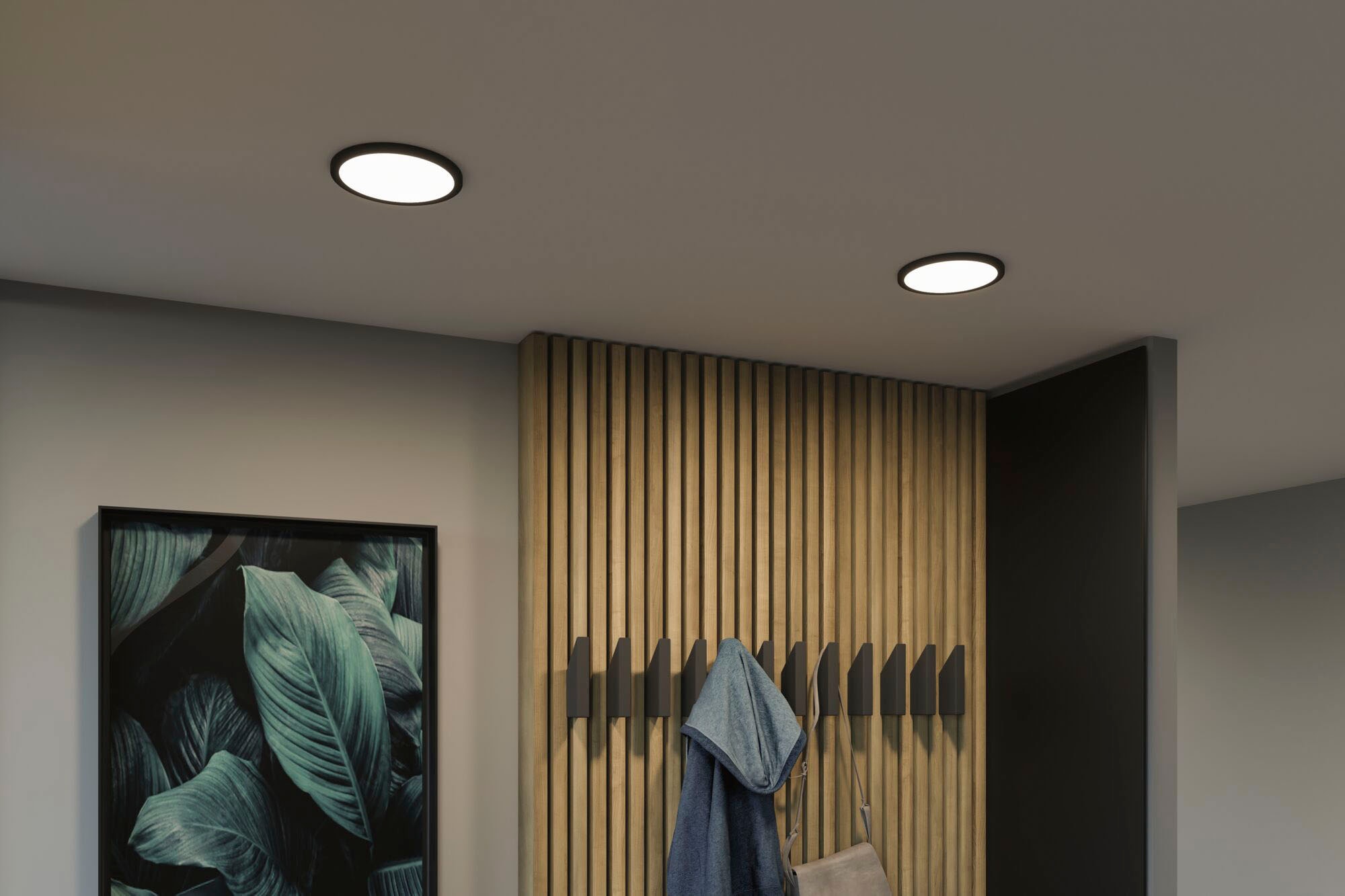 Paulmann LED Einbauleuchte »VariFit LED Einbaupanel Areo IP44 rund 175mm 4000K Schwarz dimmbar«, 1 flammig, VariFit LED Einbaupanel Areo IP44 rund 175mm 4000K Schwarz dimmbar