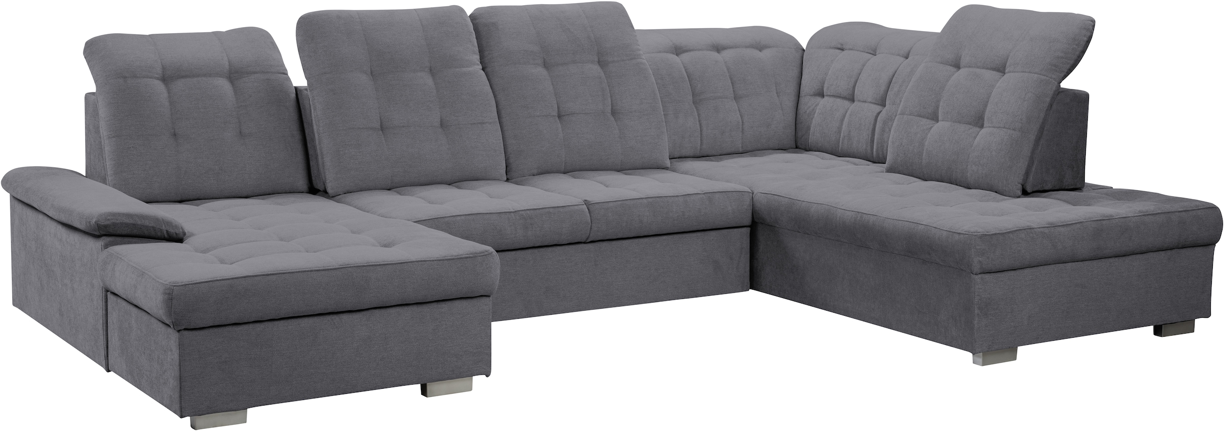 WERK2 Wohnlandschaft »Kordula-New U-Form«, Sofa in U-Form mit Schlaffunktion & Bettkasten, Schlafcouch