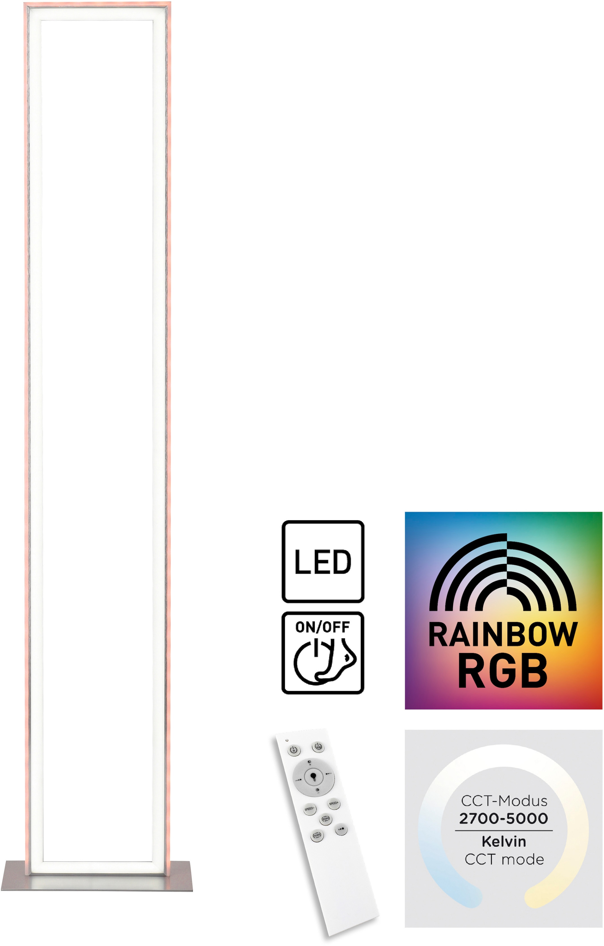 my home LED Stehlampe inkl. 2700-5000K, flammig-flammig, Garantie 3 Jahren Rainbow-RGB, Downlight: 2 online kaufen Infrarot-Fernbed. XXL Sidelight: | »Luan«, mit
