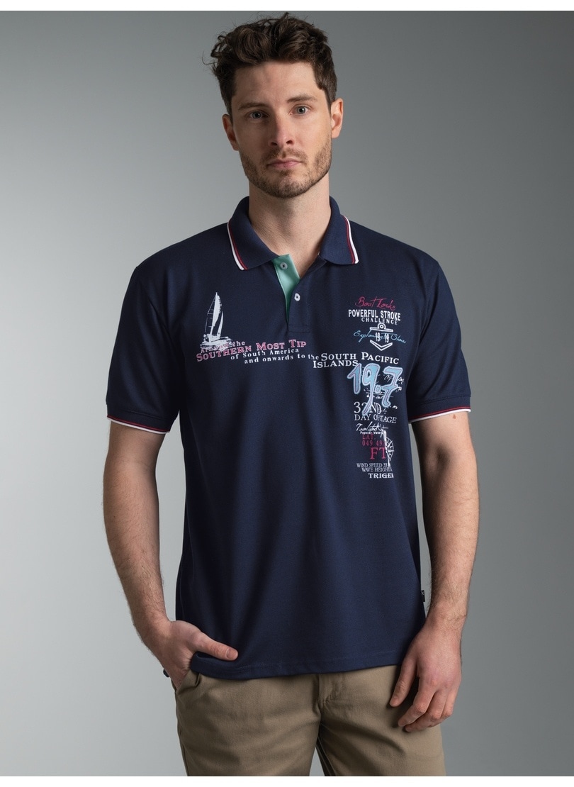 Trigema Poloshirt »TRIGEMA Polo Shirt mit Maritimem Print« 1