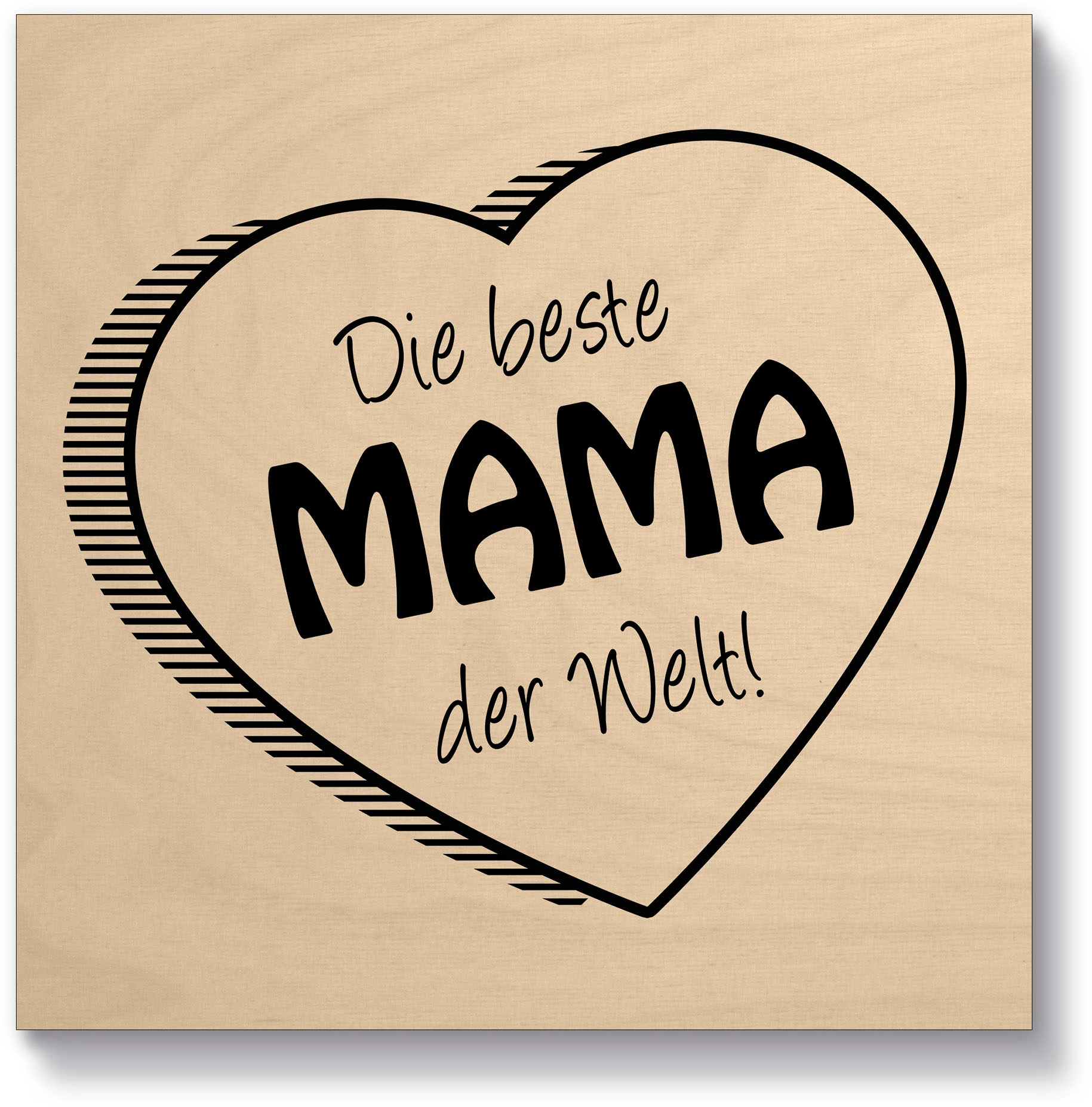 Artland Holzbild »Die beste Mama der Welt«, (1 St.)