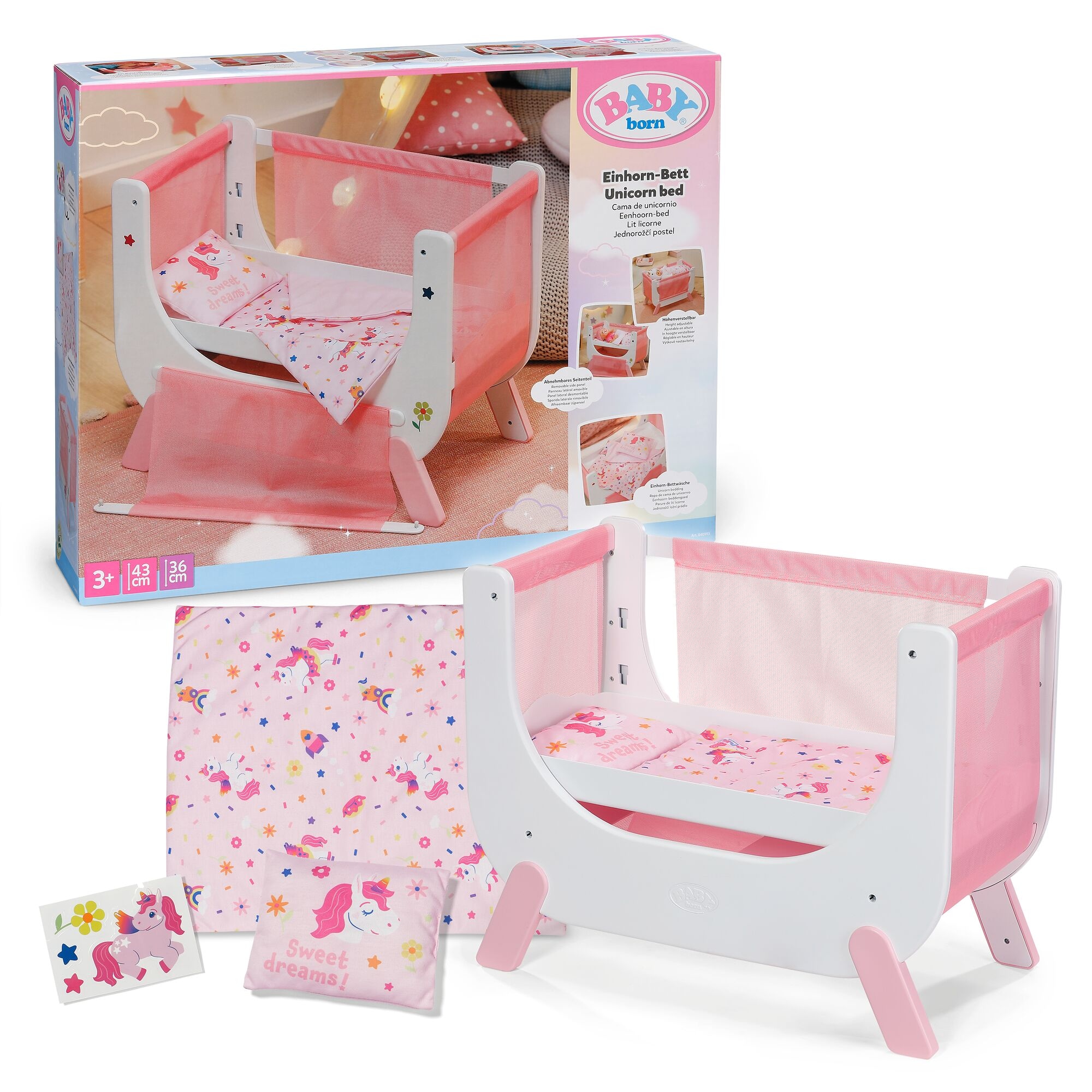 Baby Born Puppenbett »Beistellbett Einhorn«