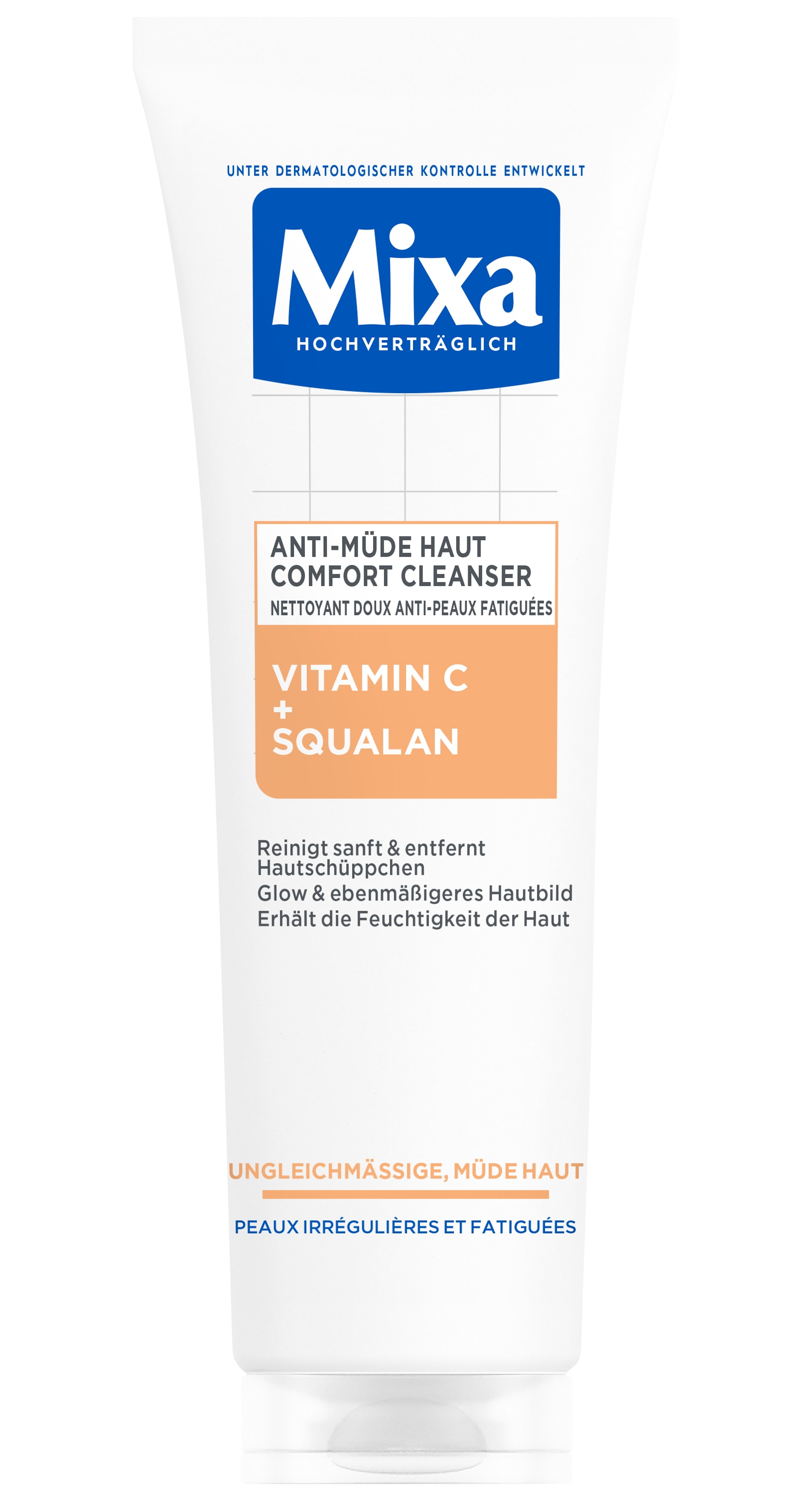 Mixa Gesichts-Reinigungsfluid »Mixa Anti-Müde Haut Comfort Cleanser« entfernt überschüssigen Talg, entfernt Hautschüppchen