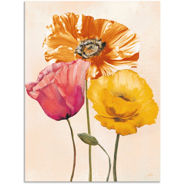Artland Wandbild »Bunte Mohnblumen II«, Blumenbilder, (1 St.), als Alubild,  Leinwandbild, Wandaufkleber oder Poster in versch. Größen auf Raten kaufen