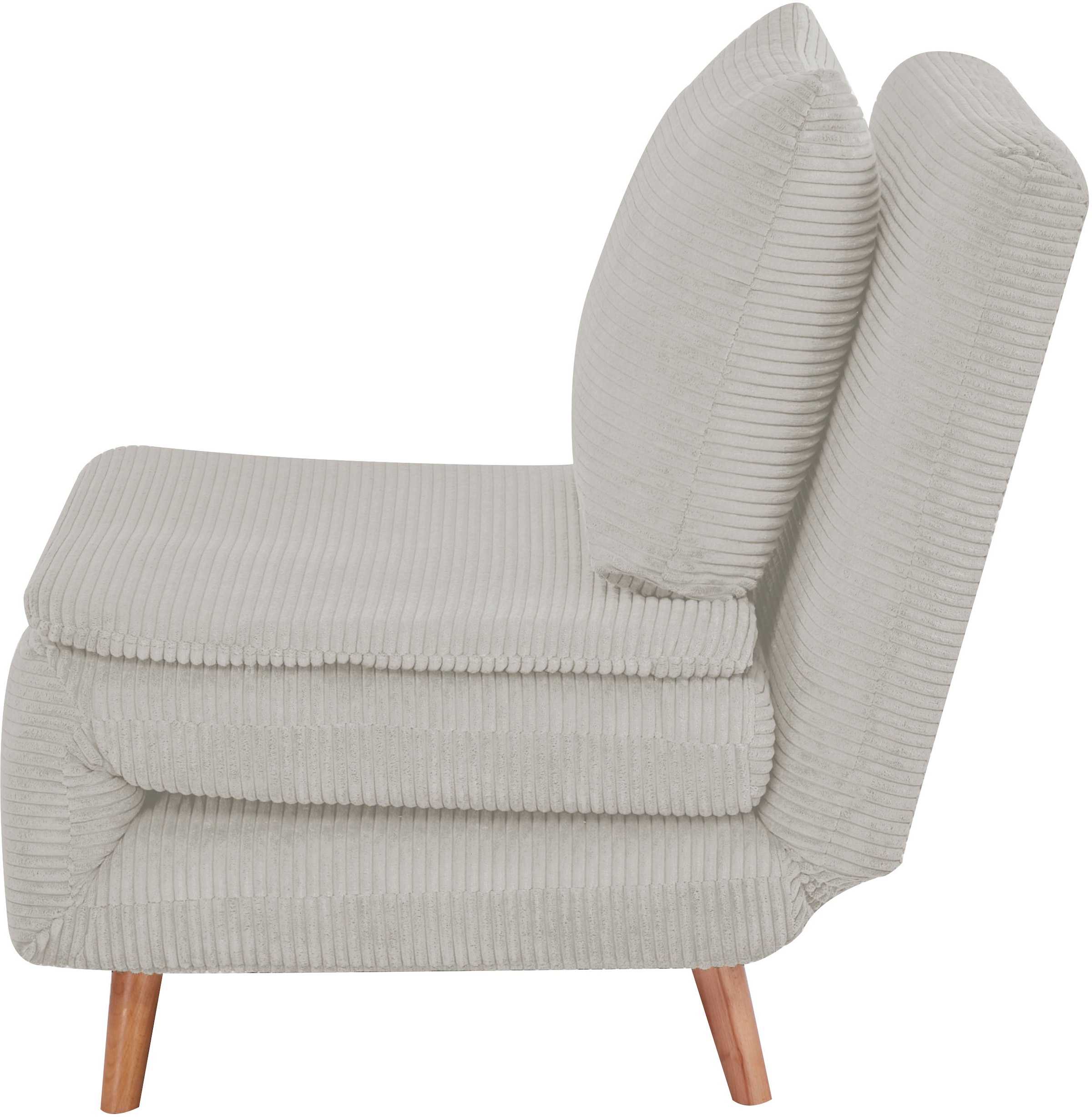 INOSIGN Sessel »AINSLEY«, wandelbar zum Gästebett, Schlafsofa, Webstoff u. Cord-Bezug