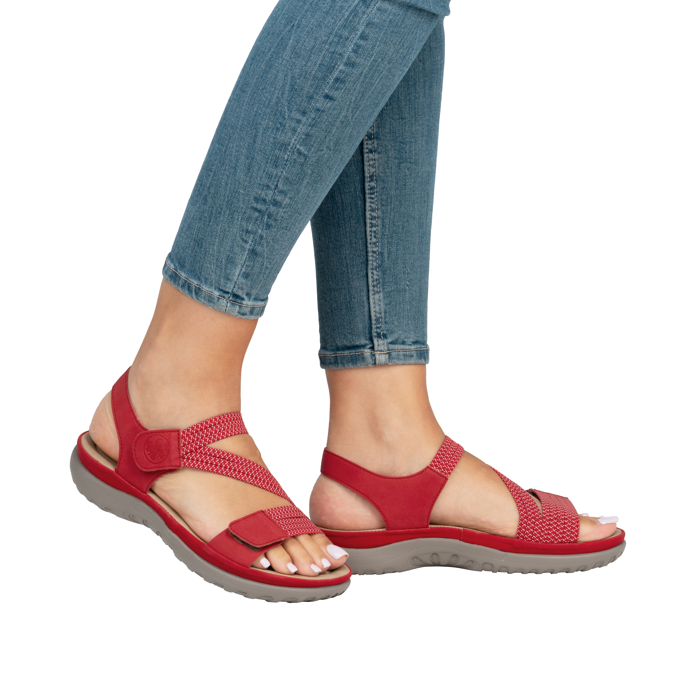Rieker Riemchensandale  Sommerschuh, Sandalette, Keilabsatz, mit Gummizügen