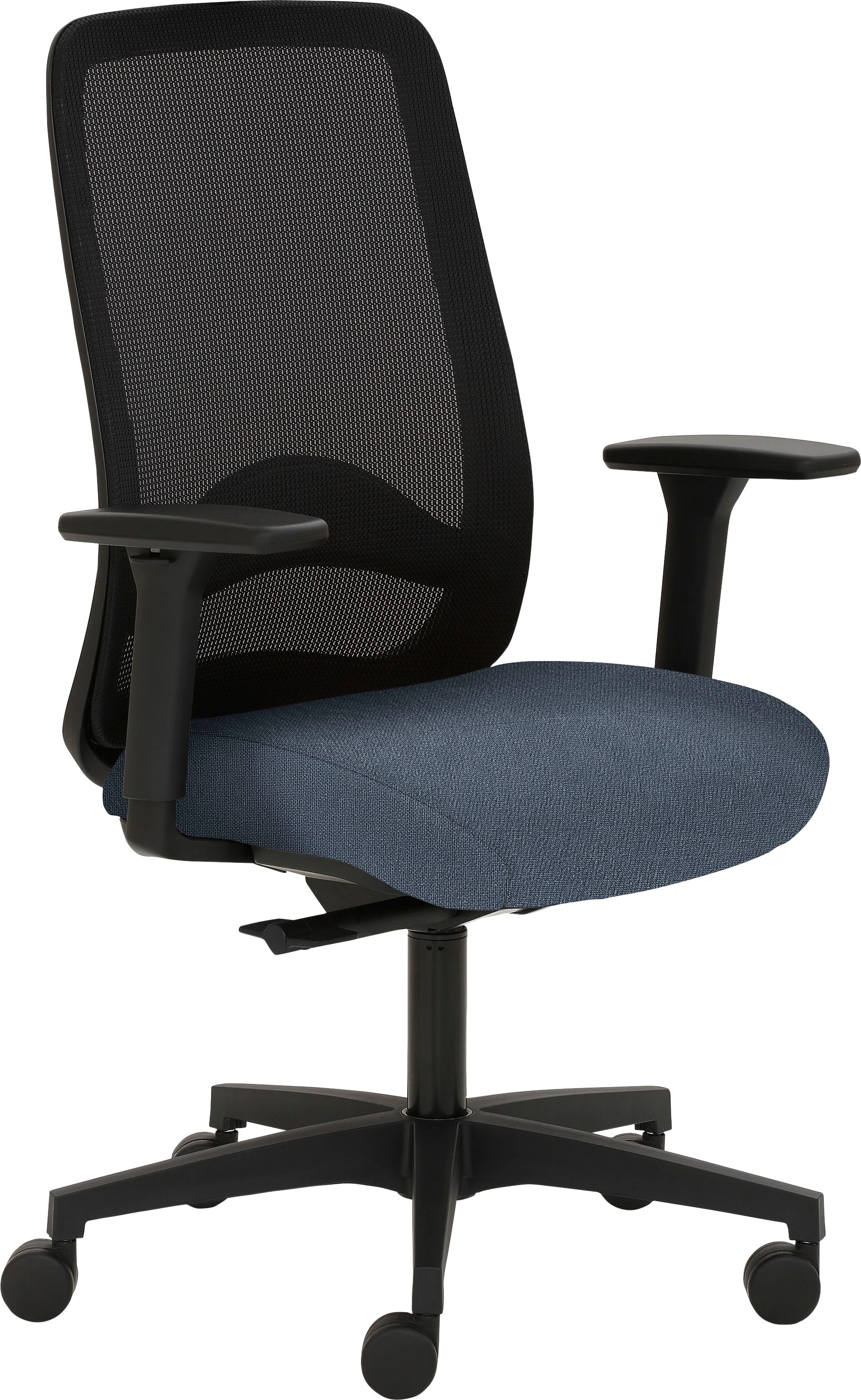 Mayer Sitzmöbel, Bürostuhl »myTRITON« () 1 Stk., Jeansblau + Schwarz, Polyester, B/H/T: 70 cm, Jeansblau + Schwarz
