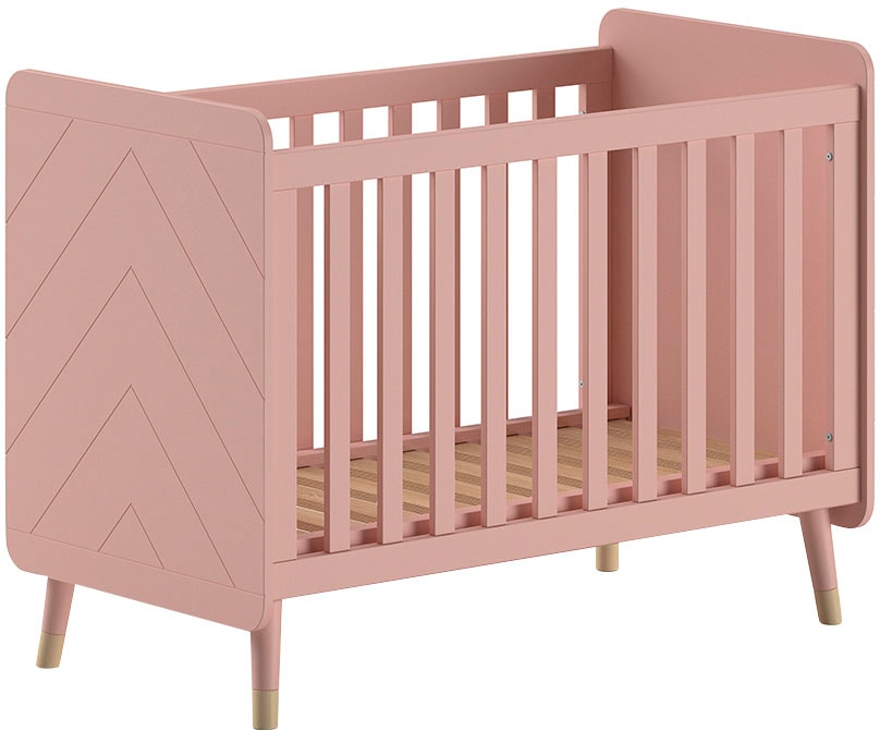 Vipack Kinderbett, (Made in Europe), m. LF 60x120cm, verst. Lattenboden, MDF lackiert, wahlweise 3 Farben