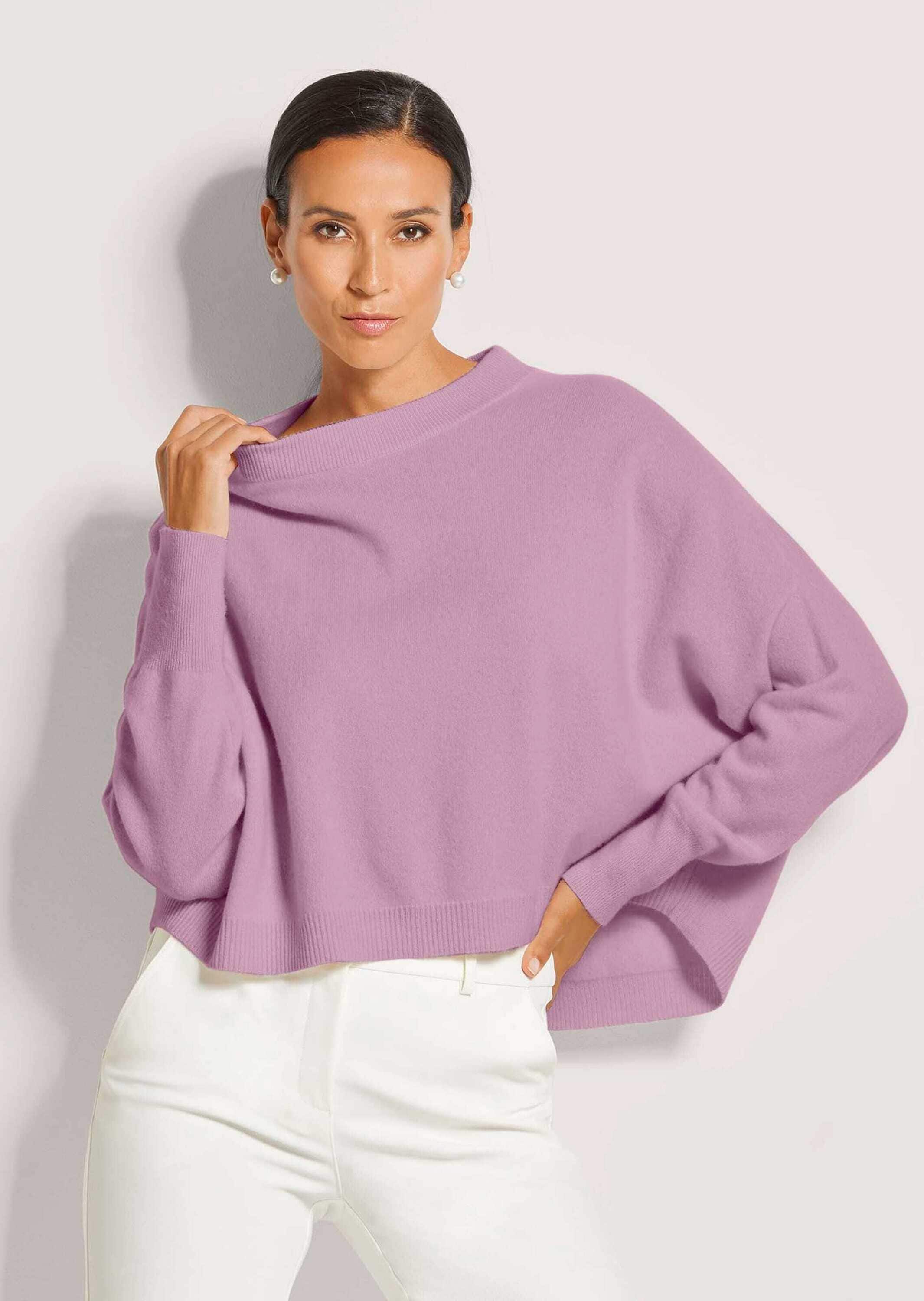 MADELEINE Longpullover »Strickpullover Kaschmir Pullover mit Rundhalsausschnitt«