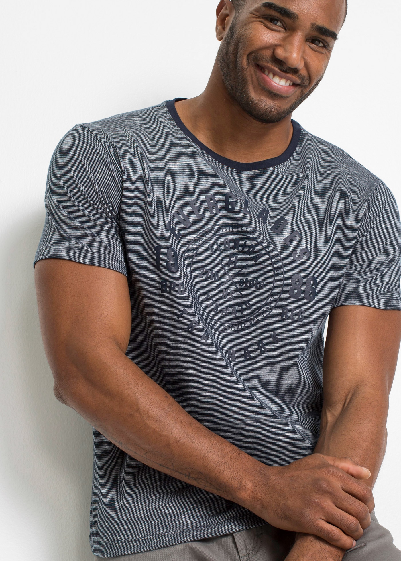 bonprix T-Shirt Packung, 2, 2 Stk. T-Shirt (2er Pack) aus reiner Baumwolle