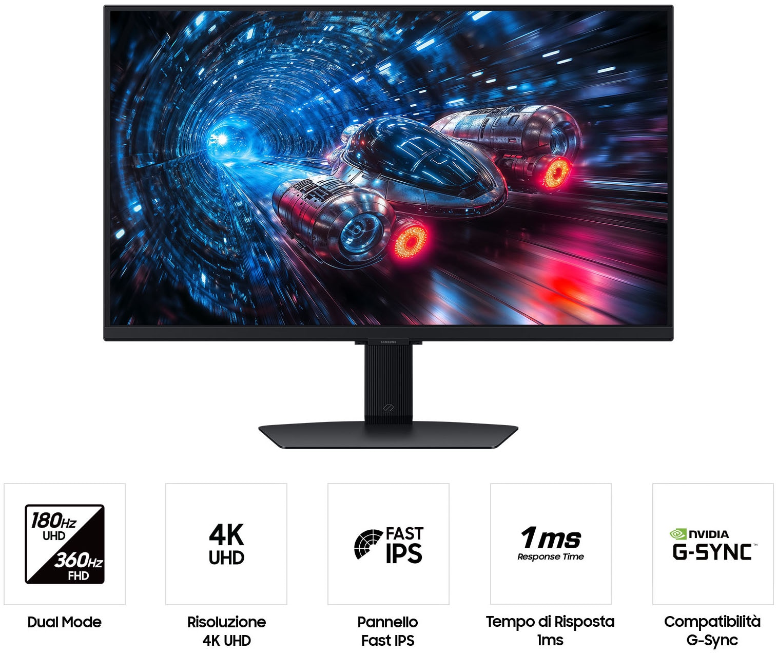 Samsung LED-Monitor »G70F« 68 cm/27 ″  4096 x 2160 px 1 Reaktionszeit 360 Hz