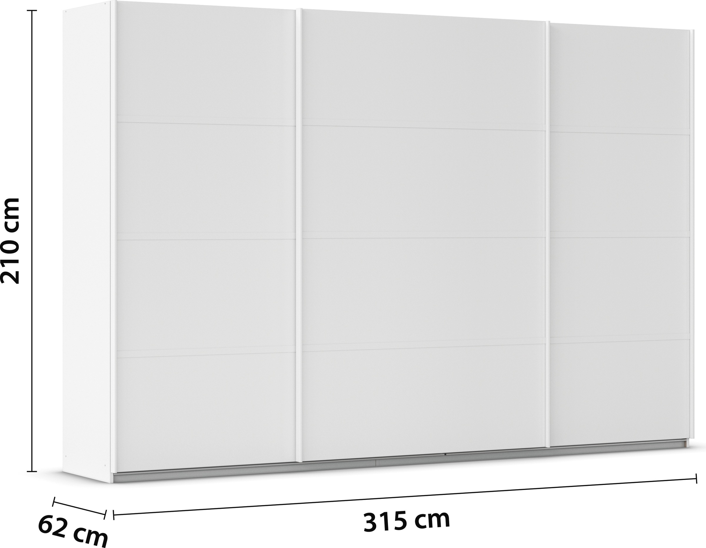 rauch Kleiderschrank »Schwebetürenschrank Garderobe Schrank TOP ANGEBOT Avola«, (in 3 verschiedenen Ausstattungen BASIC/CLASSIC/PREMIUM), mit eleganten Zierleisten in Chrom, Schwarz oder Weiß MADE IN GERMANY