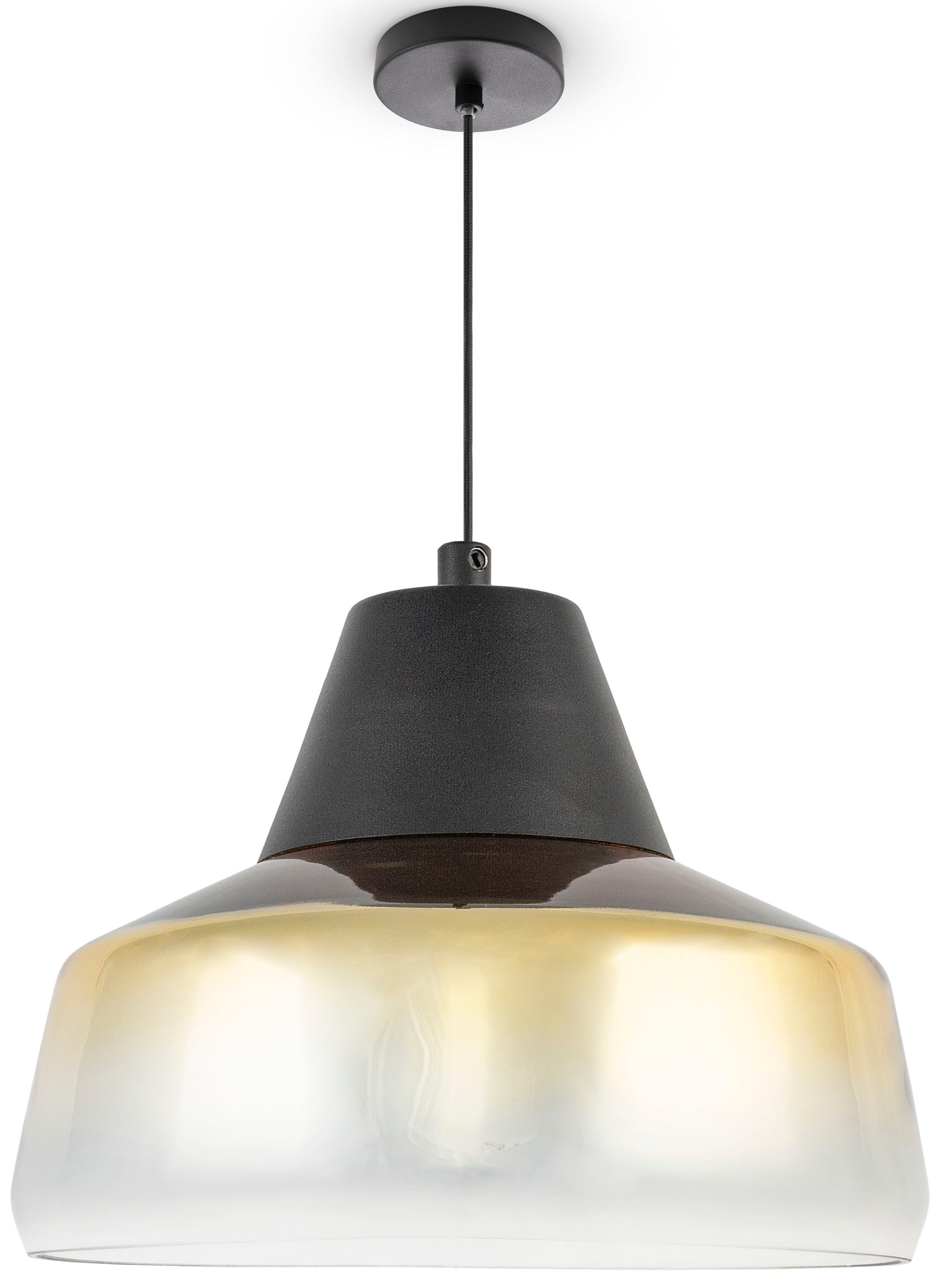 Paco Home mit Garantie Jahren »DIARA«, Modern Vintage Lampe 3 E27 Pendelleuchte | Glas Industrial XXL Hängeleuchte Esszimmer kaufen online