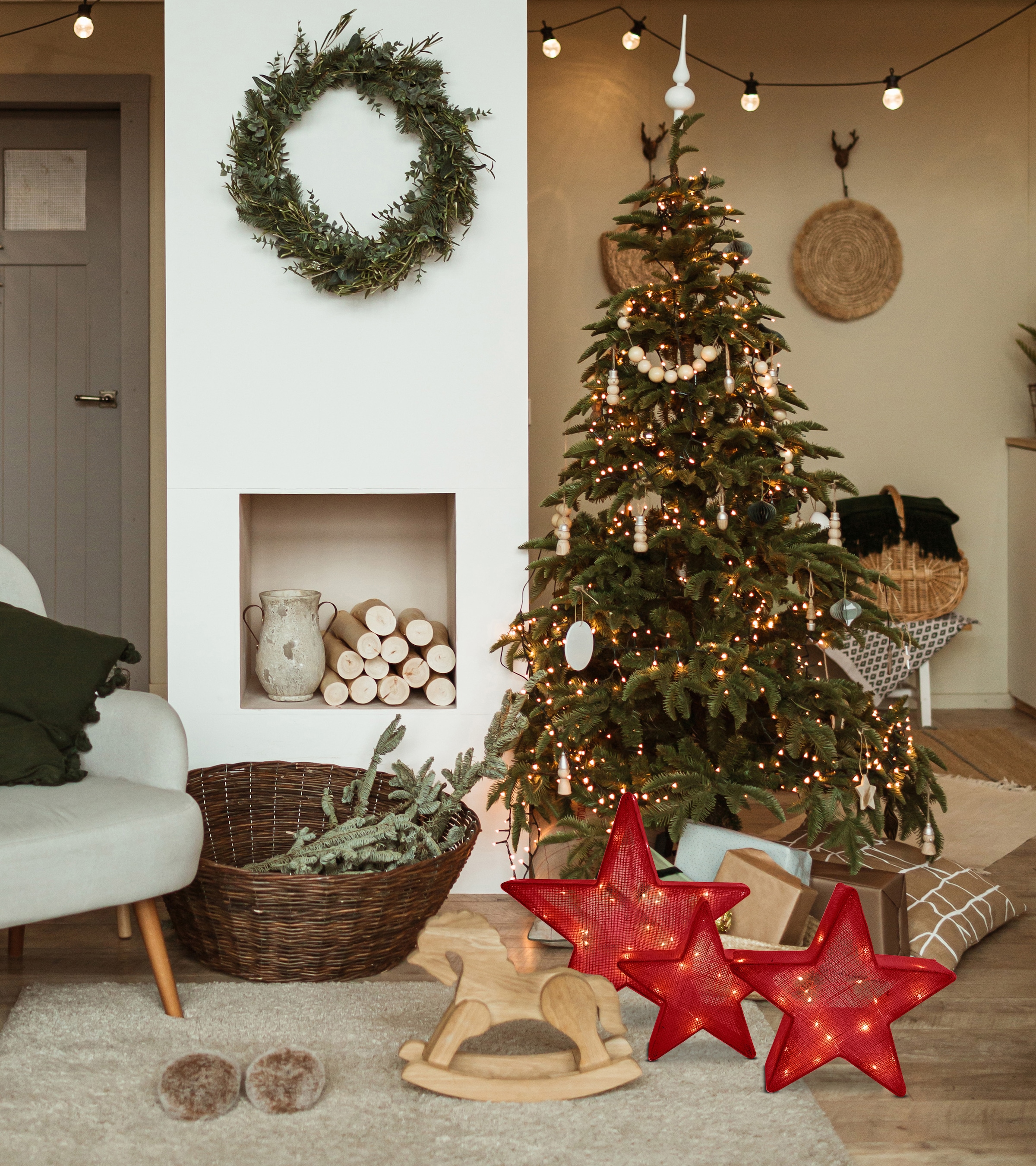 Home affaire LED Stern »Weihnachtsstern, Weihnachtsdeko«, mit