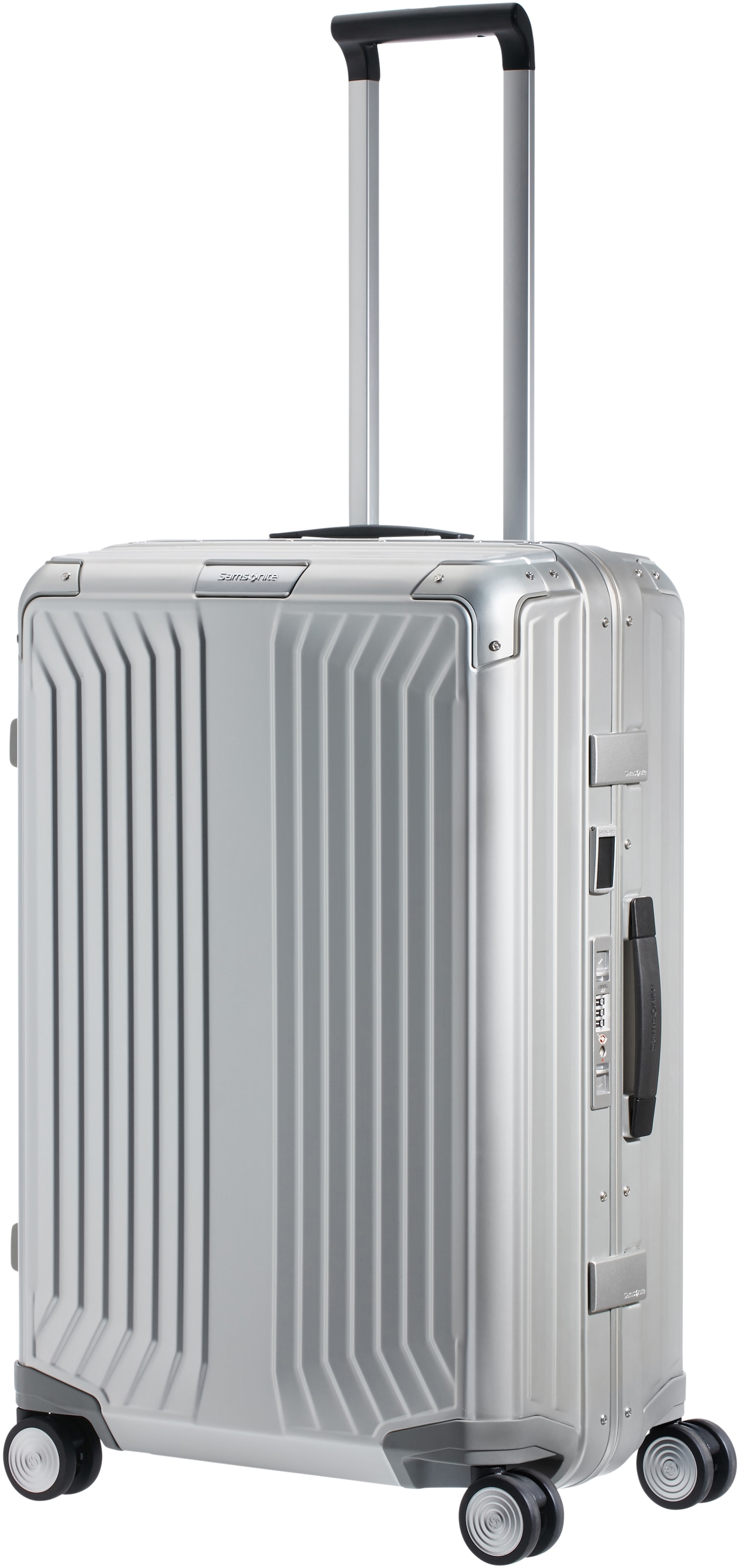 Samsonite Hartschalen-Trolley »LITE-BOX ALU«, 4 Rollen, Hartschalenkoffer Premium-Aluminium Großer-Koffer TSA-Zahlenschloss