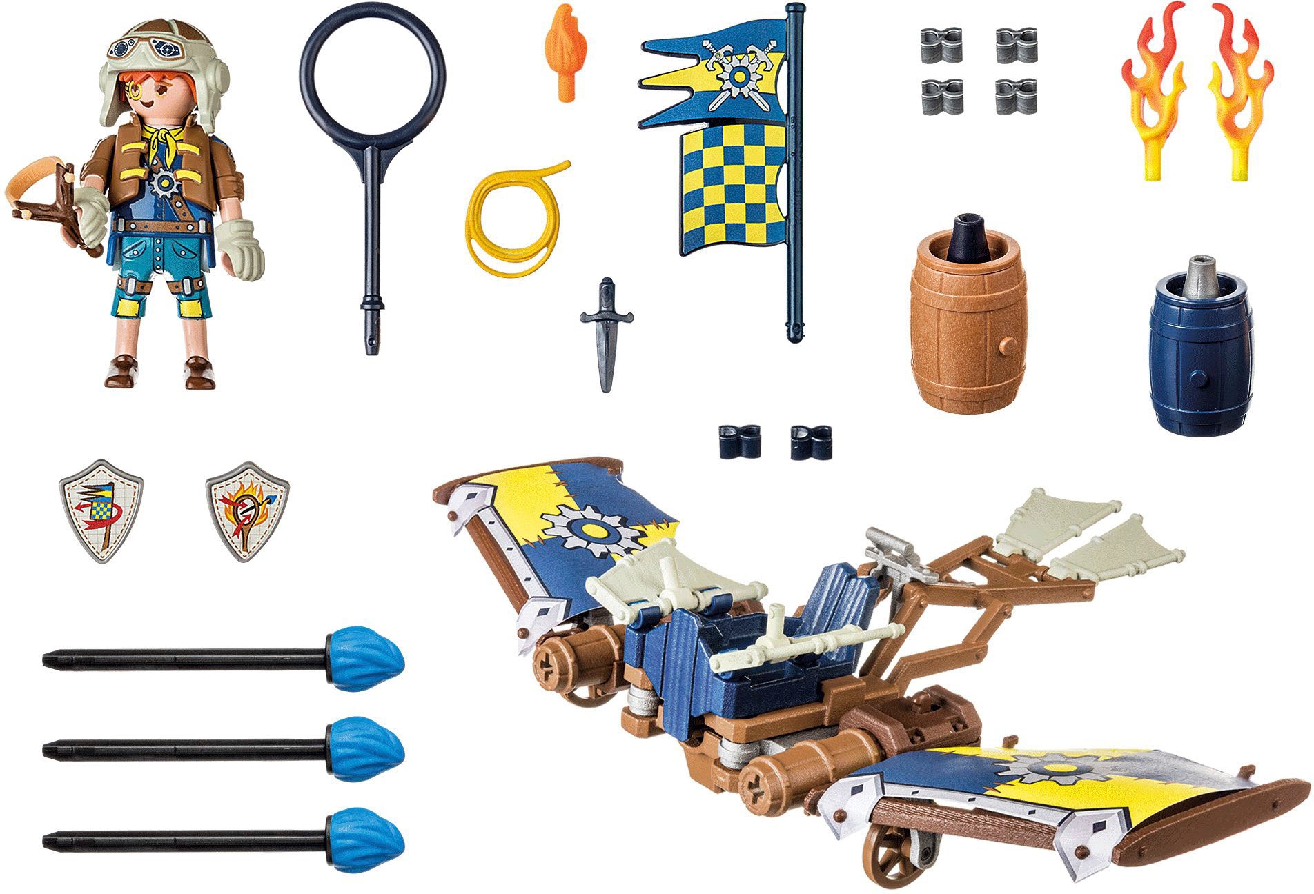 Playmobil® Konstruktions-Spielset »Novelmore - Darios Fluggleiter (71211), Novelmore«, (55 St.), Made in Europe