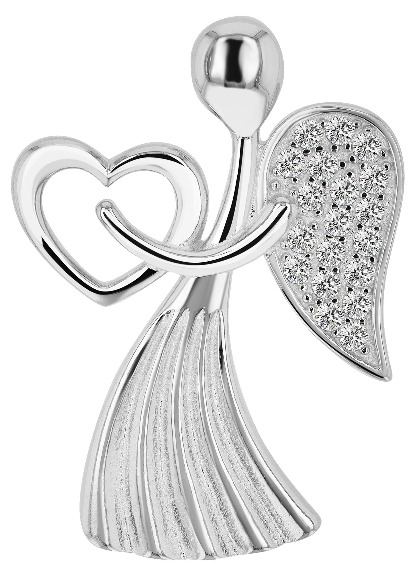 Adelia´s Kettenanhänger »Damen Anhänger ¿ Engelanhänger aus 925 Silber mit Zirkonia« ()