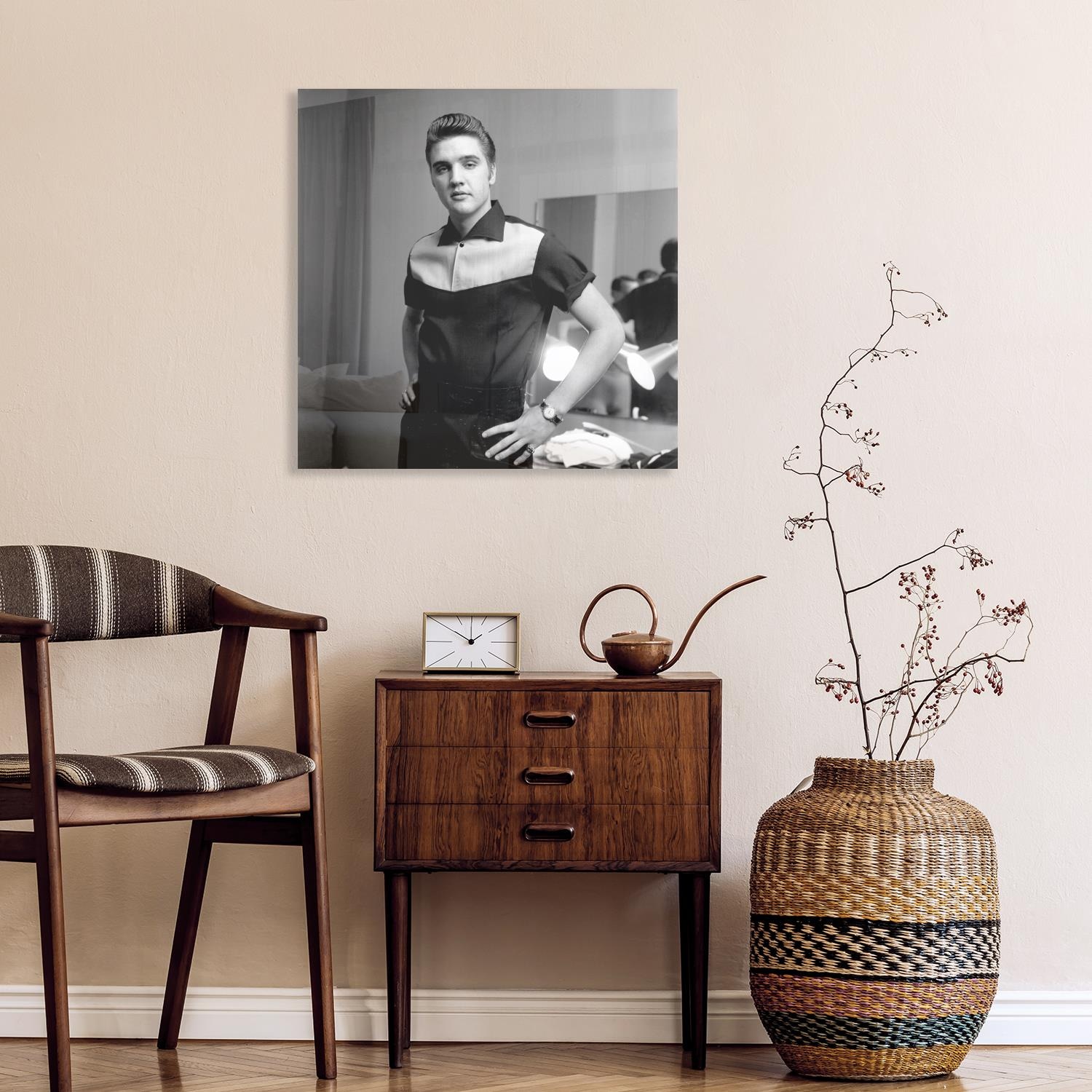 queence Acrylglasbild »Elvis Presley«, Schwarz-Weiß-Mann-Stars-Portrait-Foto-Film-Filmfiguren-Filmszene, Fine Art-Print in Galeriequalität