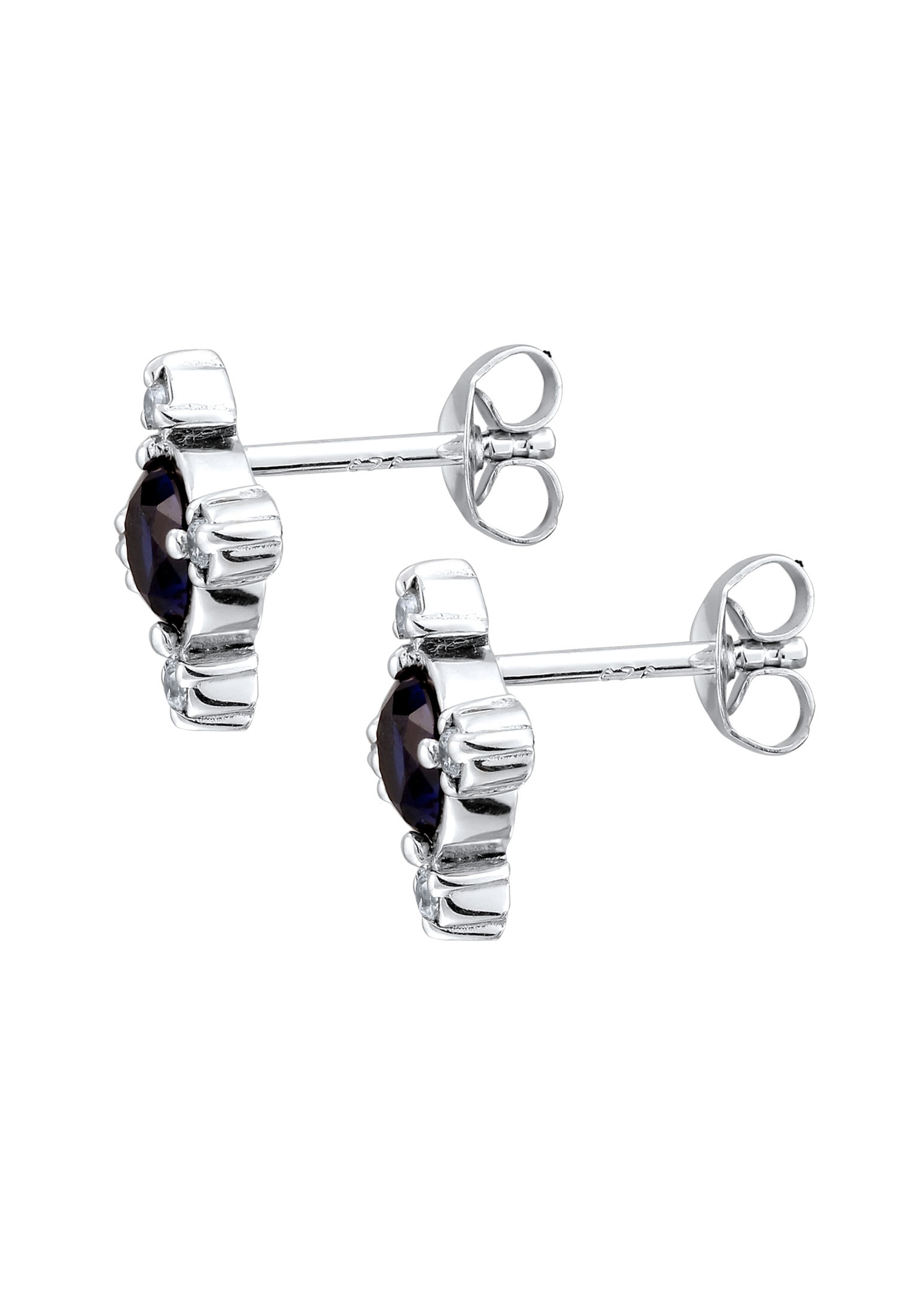 Elli DIAMONDS Paar Ohrstecker »Ohrringe Blume Laborgezüchteter Diamond Weiß Brilliant (0.032 ct) 925 Sterling Silber«