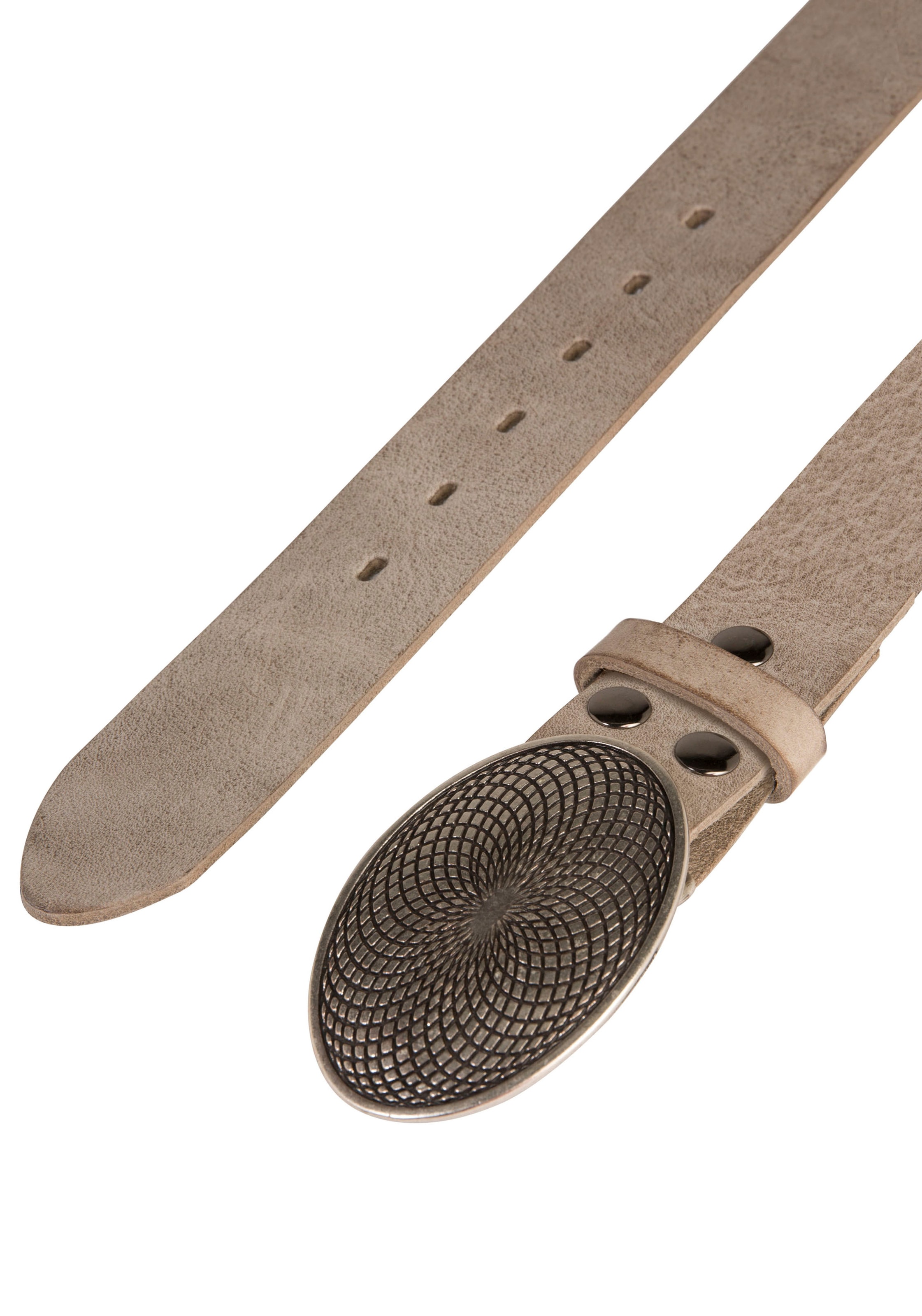 Rettungsring Gürtel Ledergürtel mit austauschbarer Schließe »Mantra Silber«