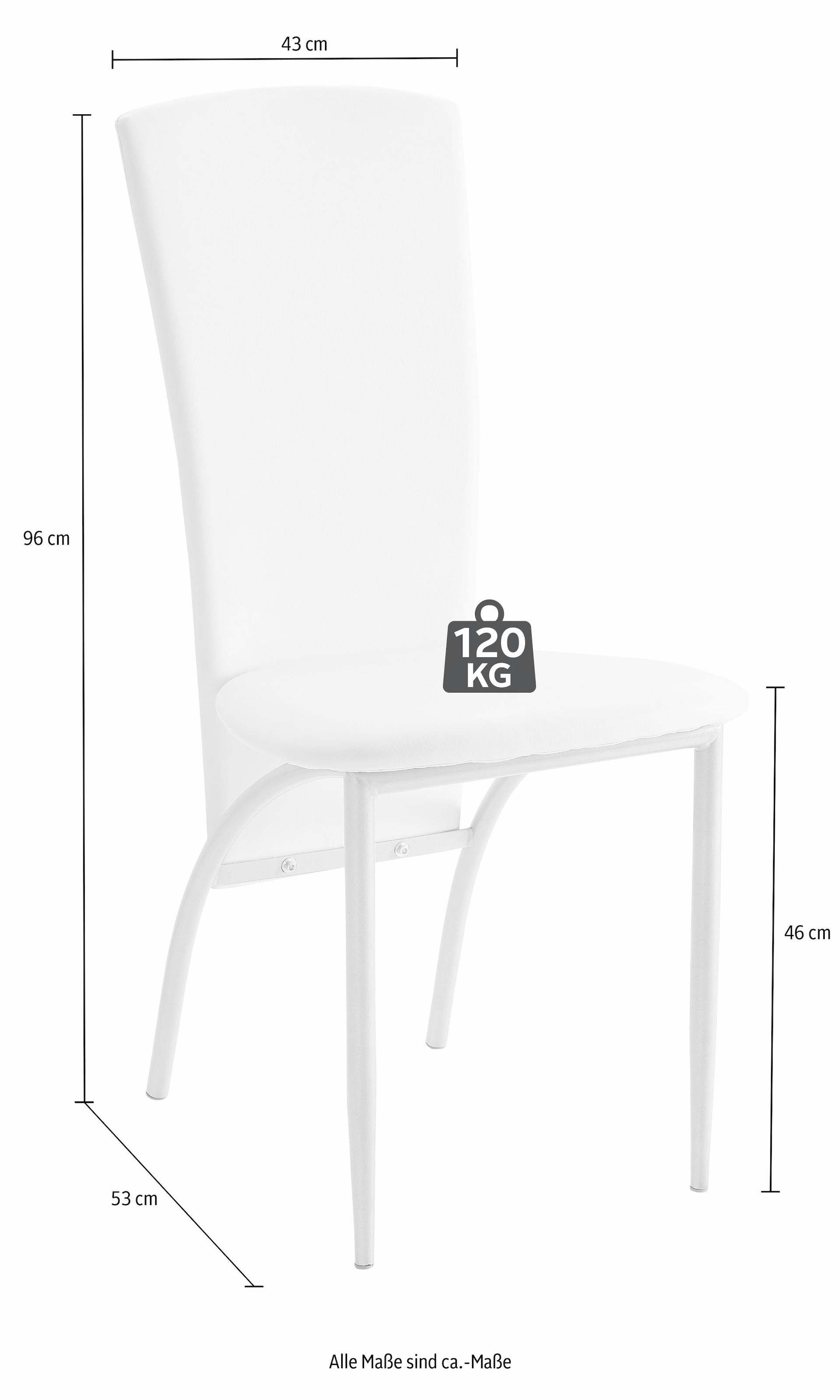 INOSIGN Essgruppe »LynnNico«, (Set, 5 tlg.), Tischbreite 80 cm, Belastbarkeit 120 KG