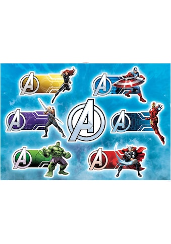 Wandtattoo »Avengers Plates«, (7 St.)