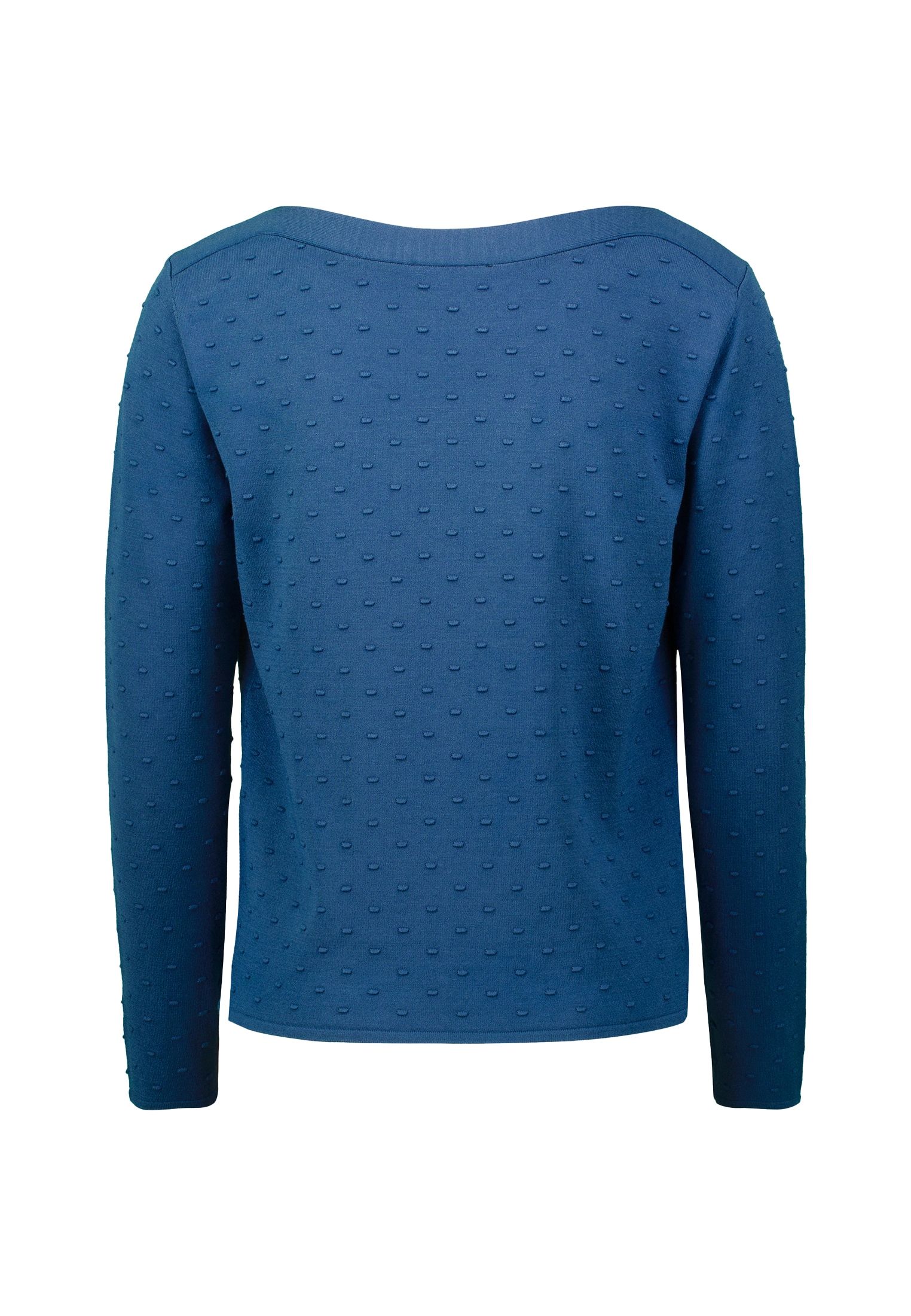 Zero Rundhalspullover »Pullover mit Punktstickerei«