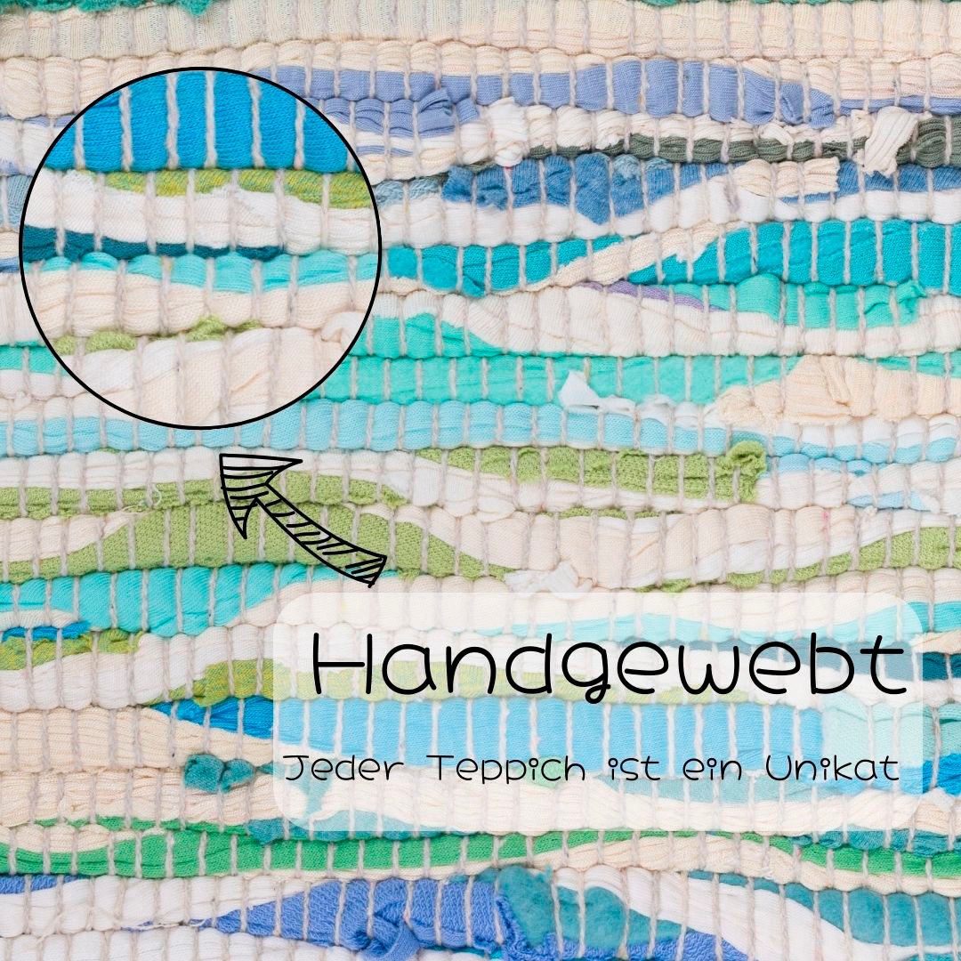 Lüttenhütt Kinderteppich »Bente«, rechteckig, Handweb Teppich, 90% Baumwolle, handgewebt, Scandi