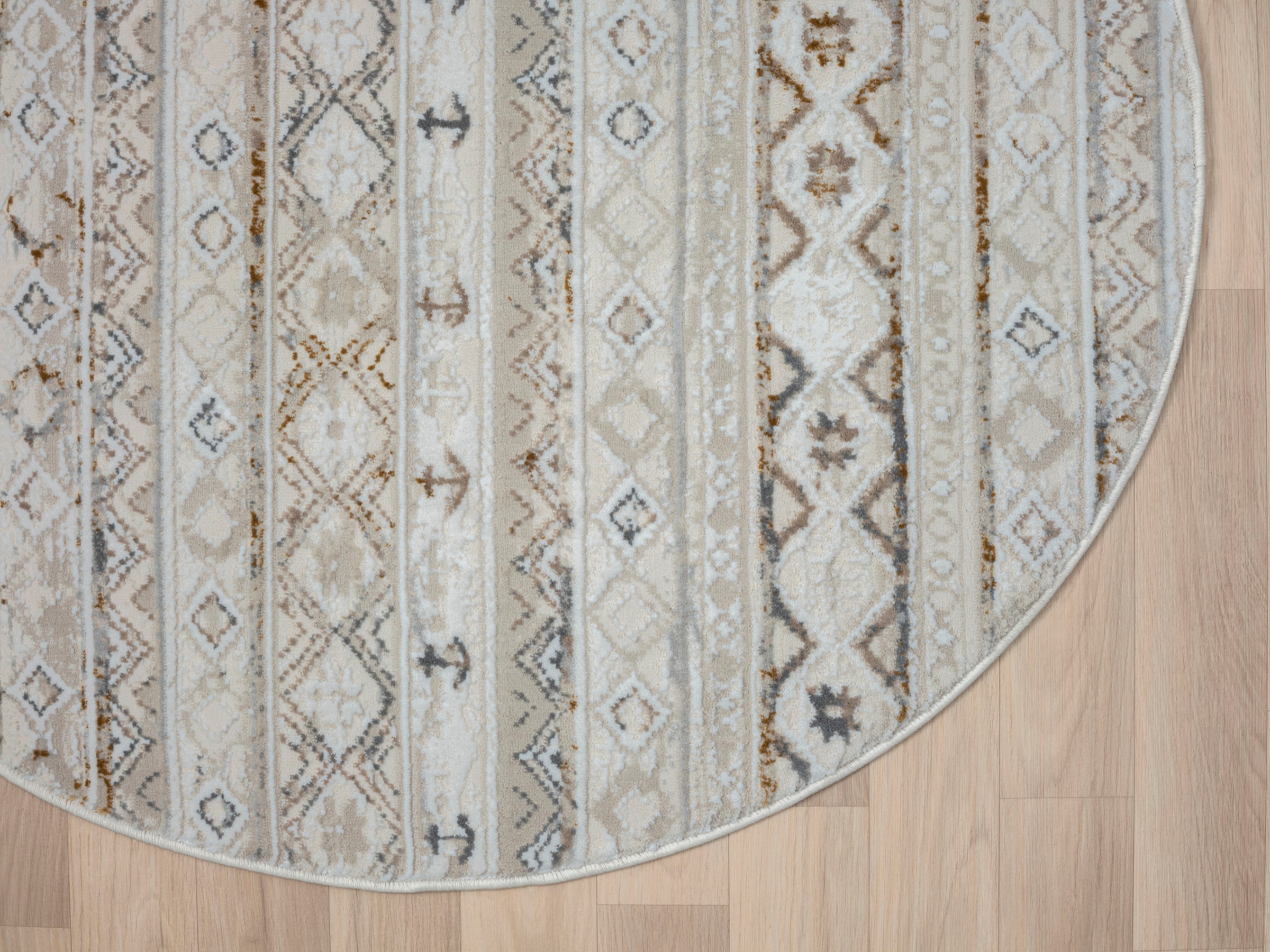 Myflair Möbel & Accessoires Teppich »My Nomady, LAGERRÄUMUNG!« rund 10 mm Höhe Kurzflor, Scandi-Design, besonders weich durch Microfaser