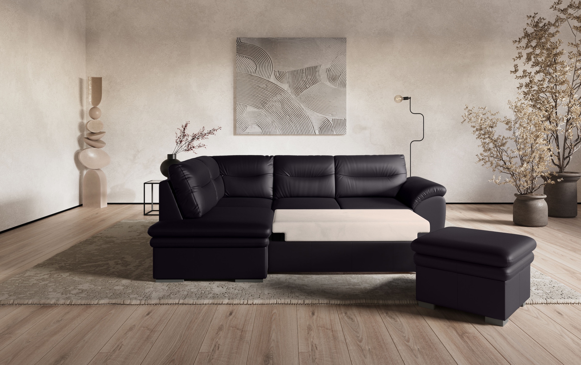COTTA Ecksofa wahlweise mit Schlaffunktion & Bettkasten