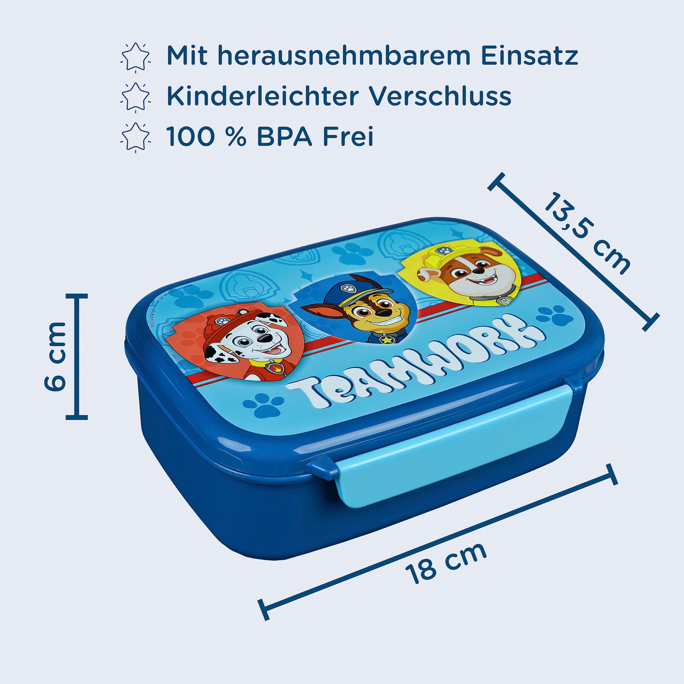 Scooli Lunchbox »Brotzeitdose & Trinkflasche, PAW Patrol«, (Set, 2 tlg.), mit Trinkflasche