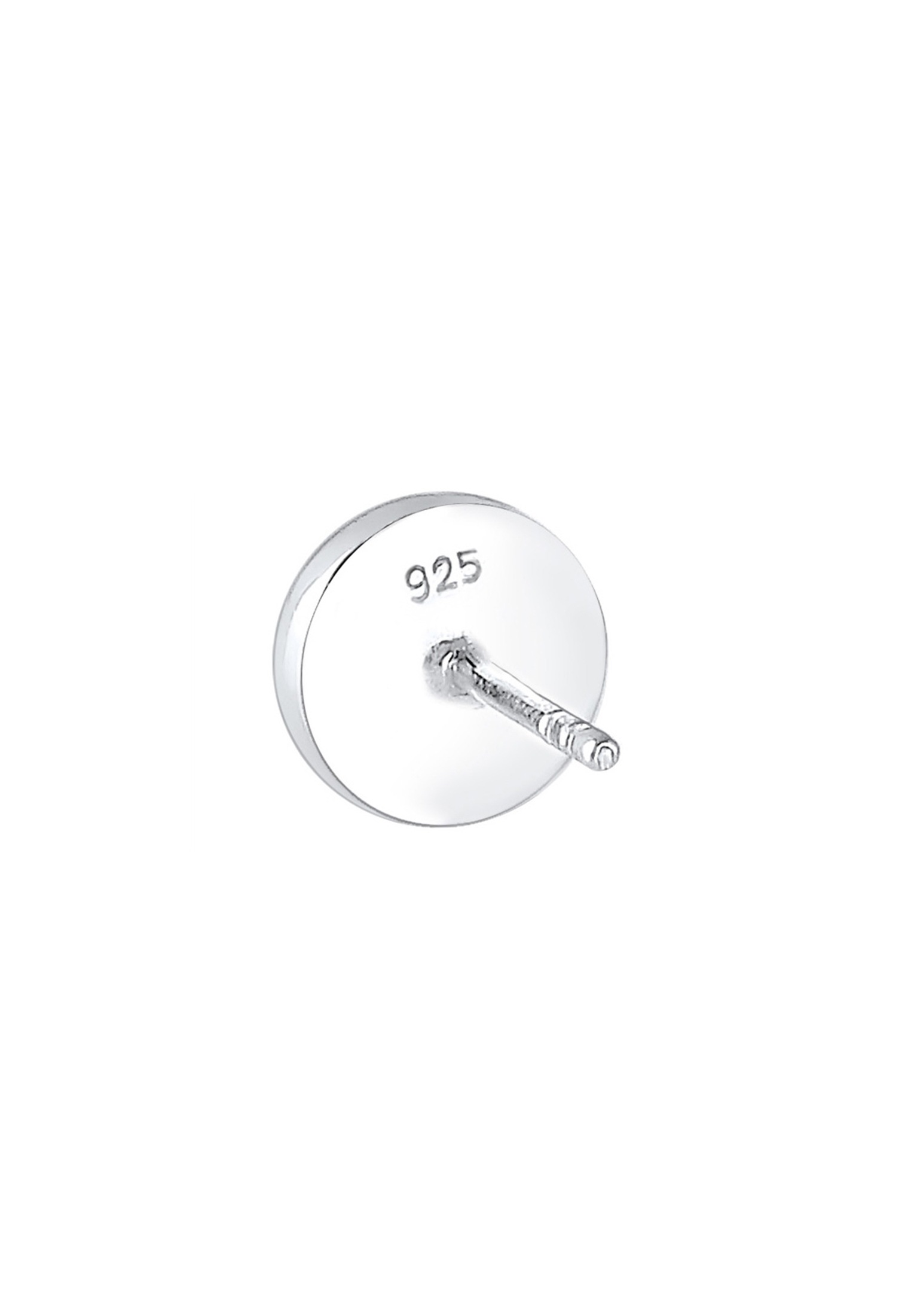 Kuzzoi Paar Ohrstecker »Ohrringe Ohrstecker Rund Emaille schwarz 925 Sterling Silber (Einzelstecker)«
