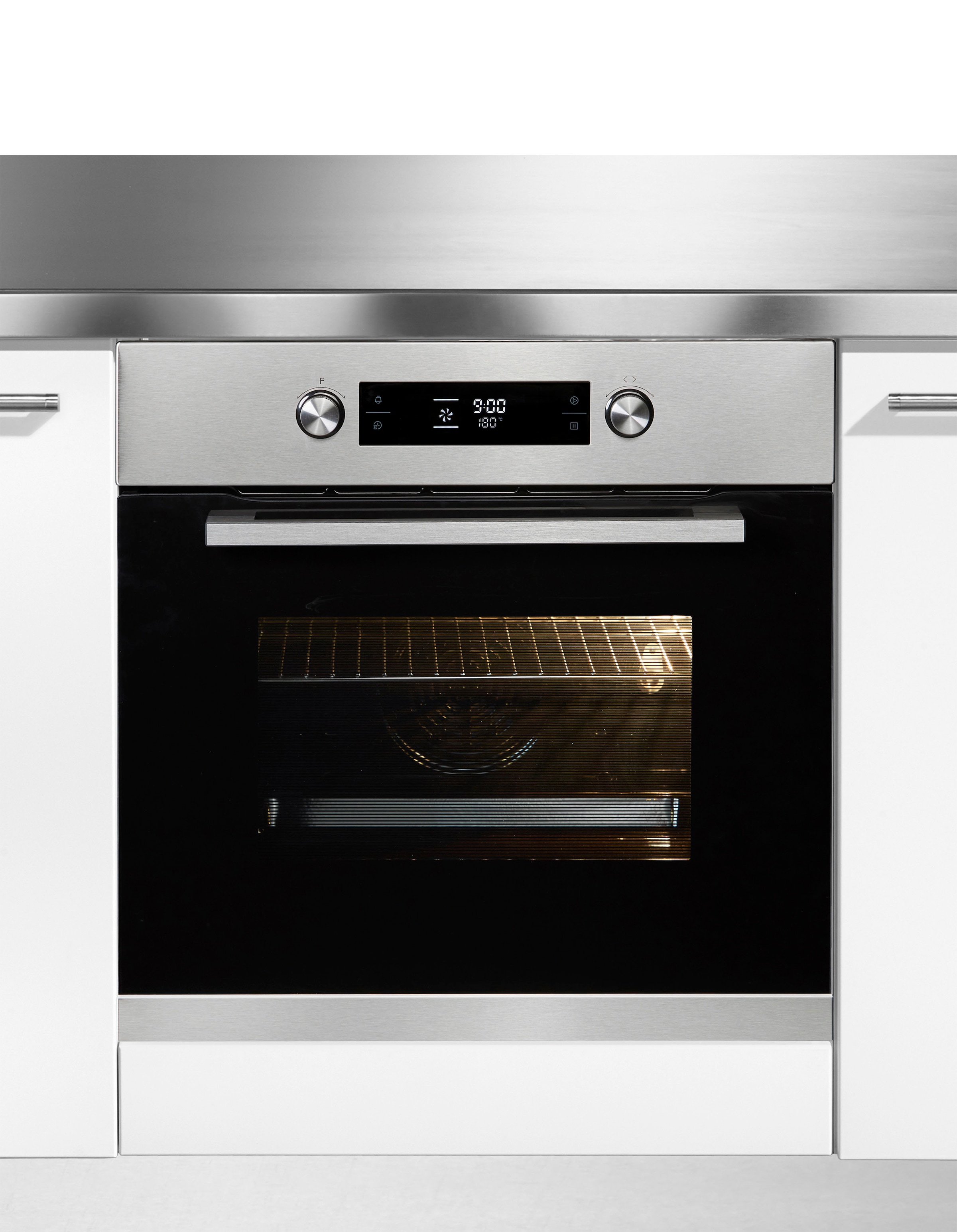 Hanseatic Einbaubackofen »65M90E3-E11B200« mit 2-fach-Teleskopauszug Leichte Verschmutzungen werden mithilfe von Wasserdampf entfernt