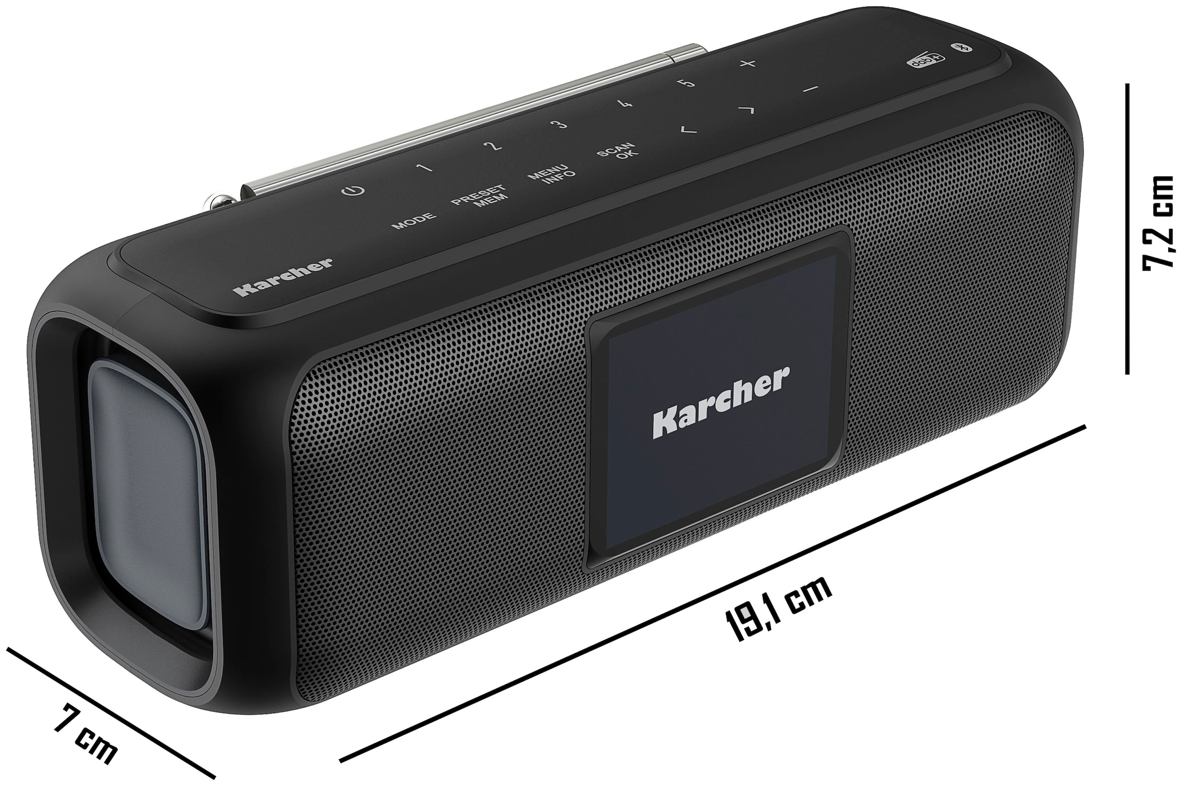 Karcher Digitalradio (DAB+) »DAB ➥ (Bluetooth (DAB+)-UKW | RDS Lautsprecher«, 3 5 Go Digitalradio Bluetooth mit UNIVERSAL Jahre XXL W) Garantie