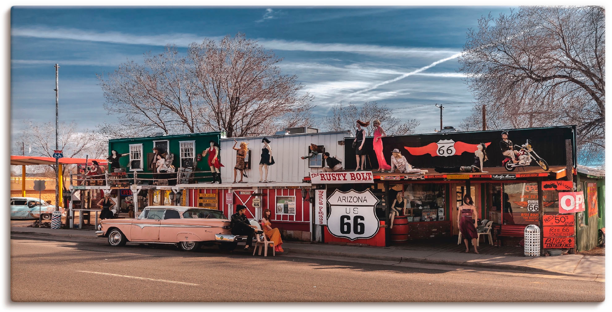 Artland Wandbild »Historische Route 66 in Seligman«, Amerika, (1 St.), als  Alubild, Leinwandbild, Wandaufkleber oder Poster in versch. Größen auf  Rechnung kaufen
