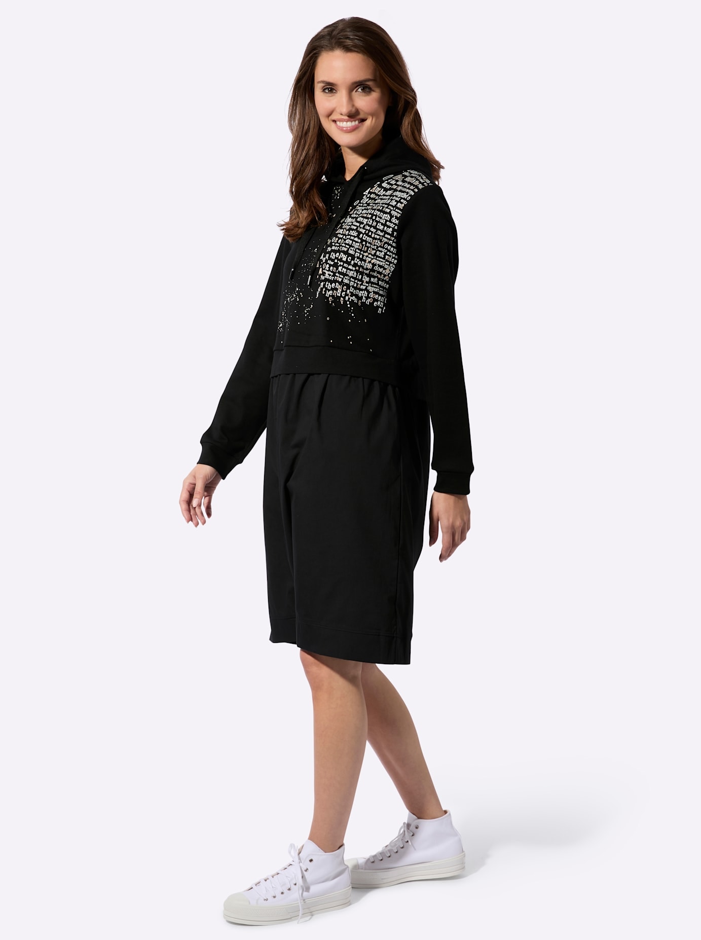 Inspirationen Druckkleid »Kleid« Nahttasche