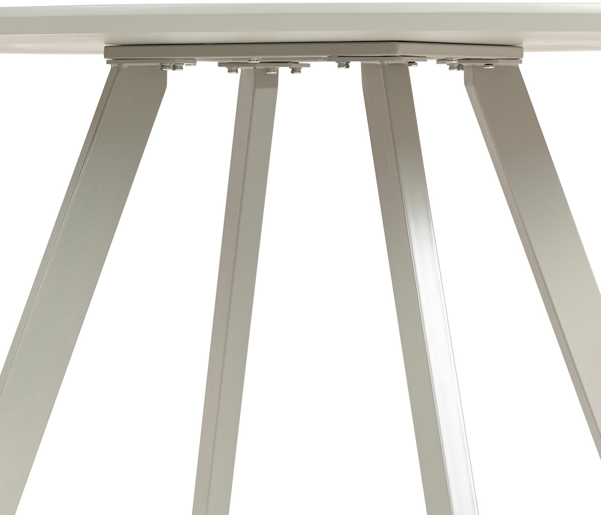 Duo Collection Essgruppe »Pina und Mila« Set, 5 Stk. tlg. Ø 120 cm, massives Metallgestell, Trendfarbe Kaschmir