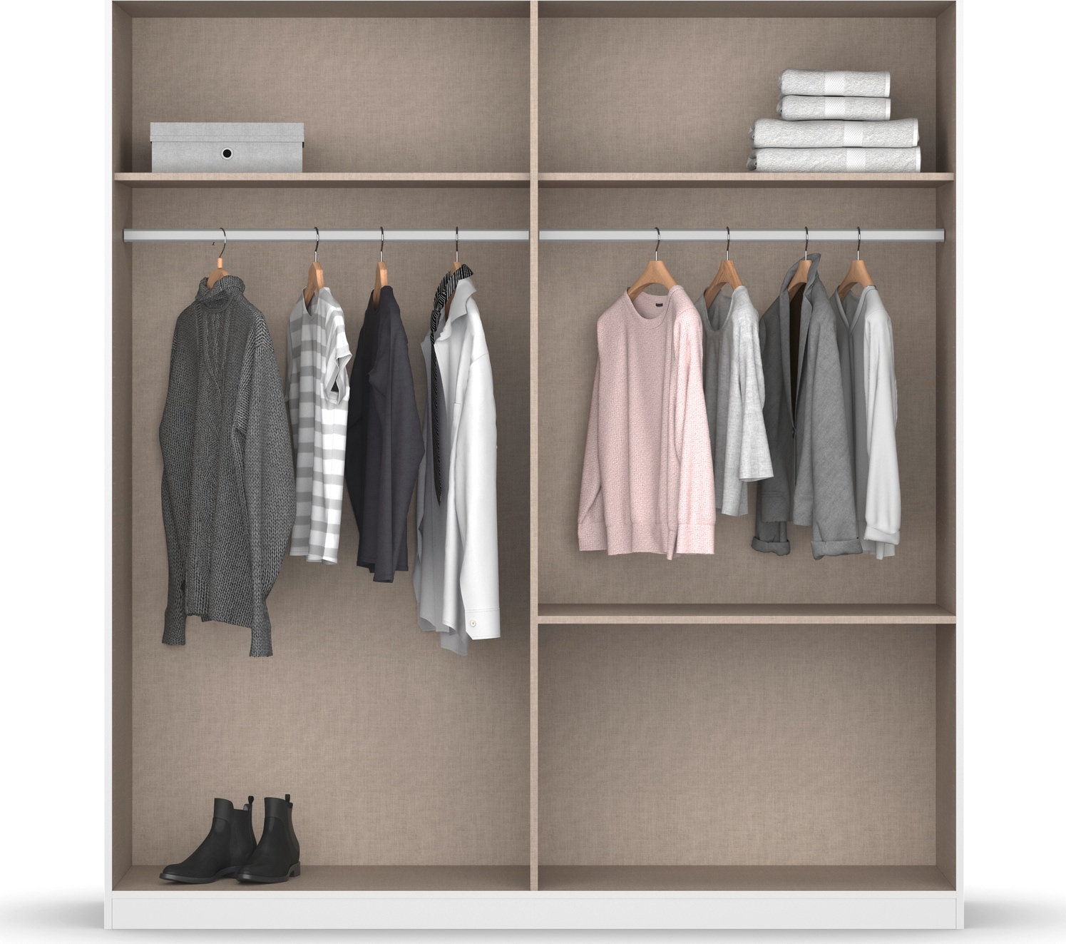 INOSIGN BY RAUCH Kleiderschrank »CHALLENGER«, Drehtürenschrank mit  geräumigen Schubladen MADE IN GERMANY