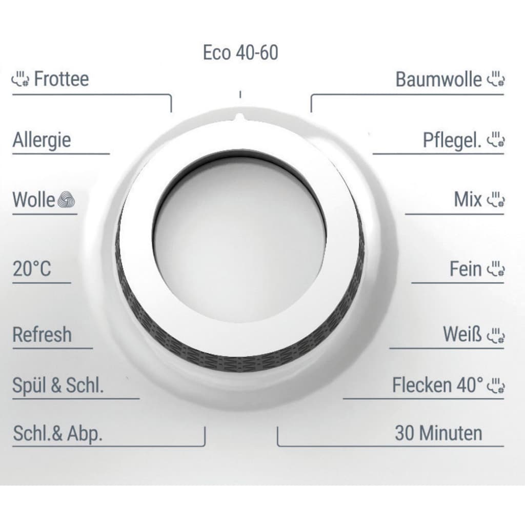 BAUKNECHT Waschmaschine »W Active 811 C«, W Active 811 C, 8 kg, 1400 U/min