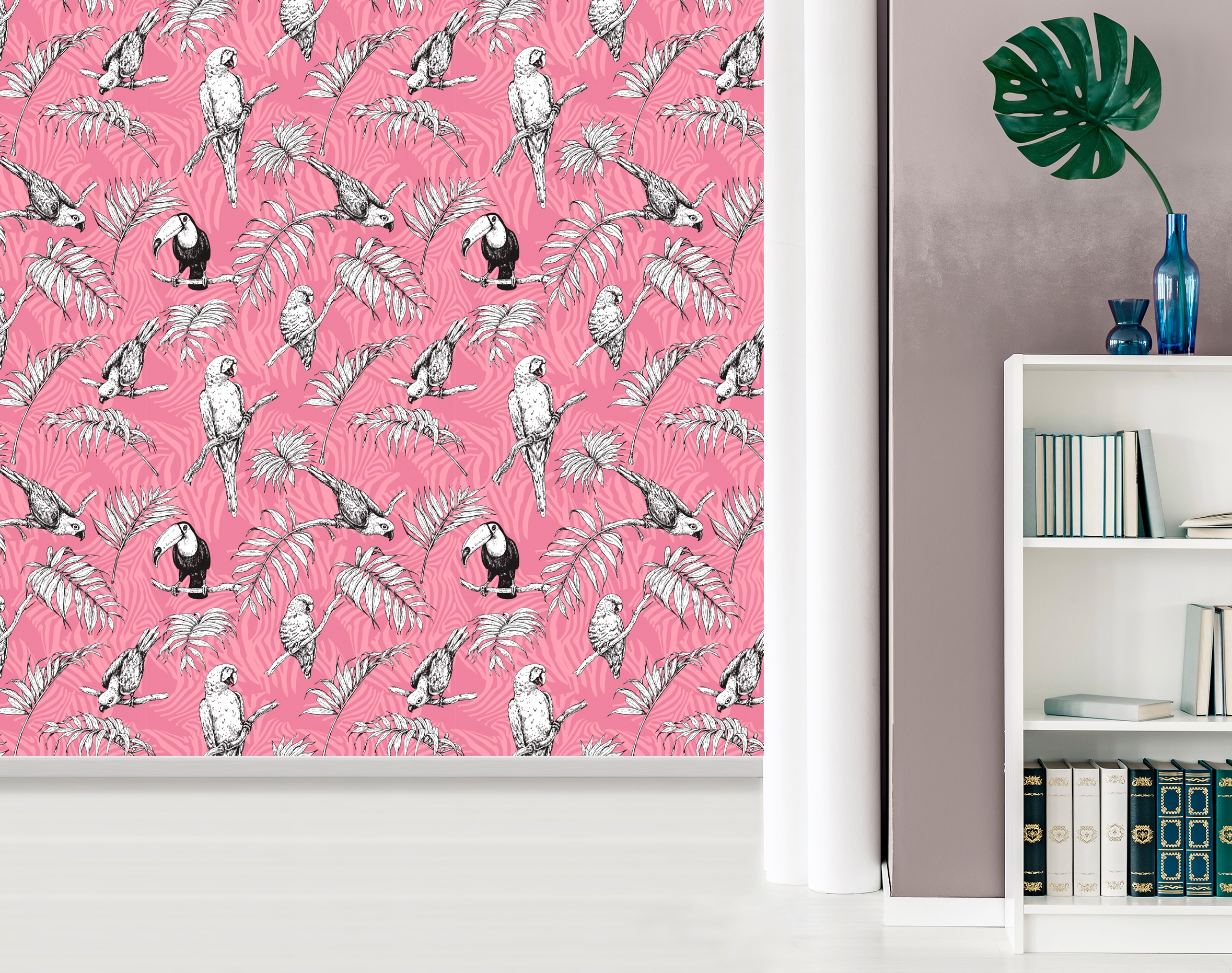 queence Vinyltapete »Eike«, animal print-Fellimitat-Motiv-bedruckt-Reptilienprägung-tropisch, 90x250cm, selbstklebend, kinderleichte Anbringung, Sticker